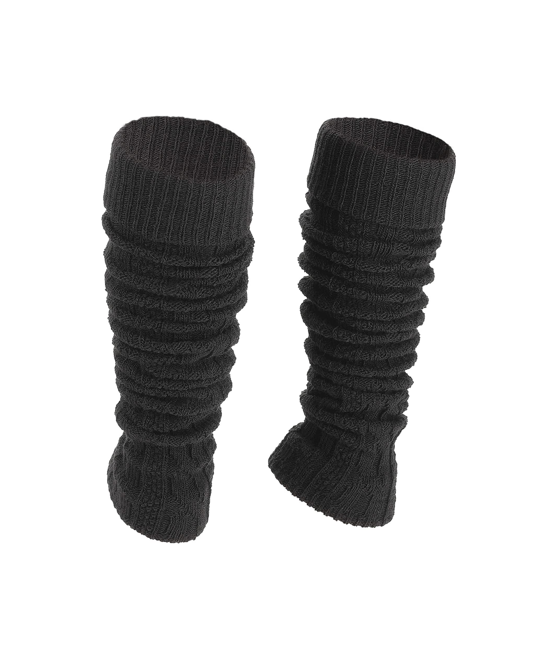 Wool Leg Warmers for Ladies, Soft Winter Knit Crochet Anklewarmers in Braid Pattern, Women's Gaiters for Dance or Ballet, Chunky Boot Cuffs in One Size