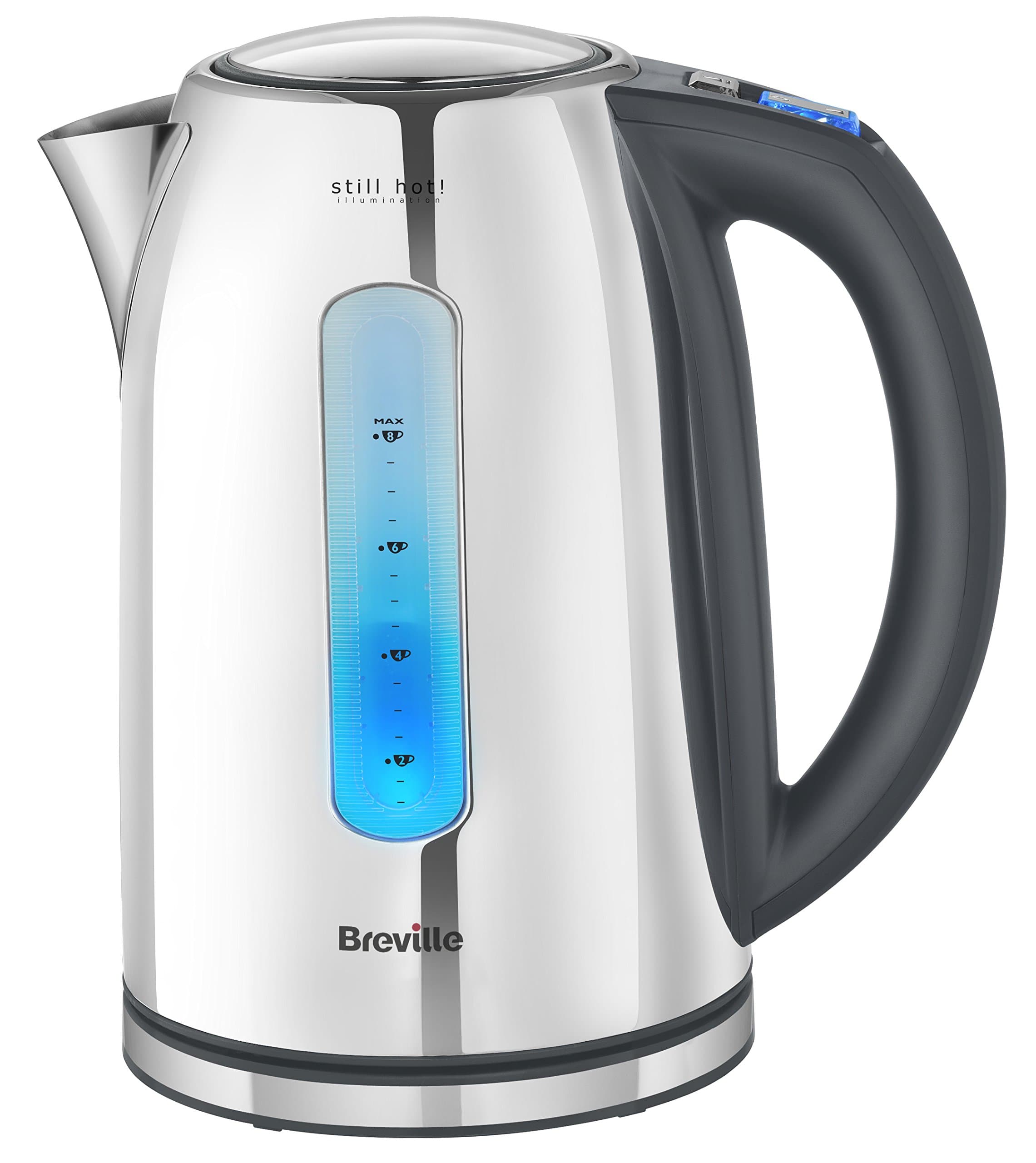 Breville VKJ846 Stainless Steel Kettle with Still Hot Illumination, Stainless Steel