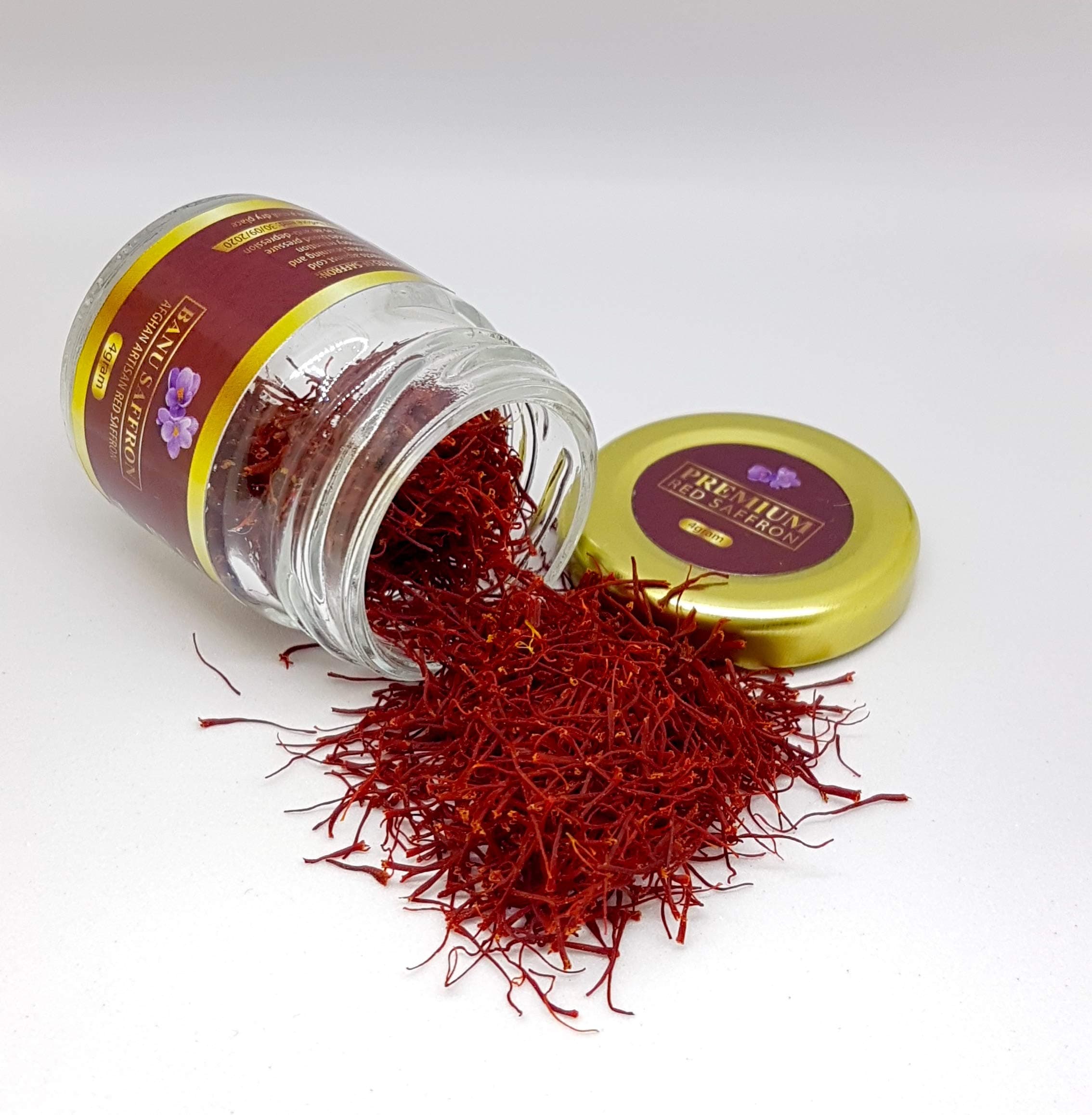 Organic Saffron - Banu Saffron Award Winning all Red Certified Organic Saffron Threads - 2 Gram (0.07 Ounce)
