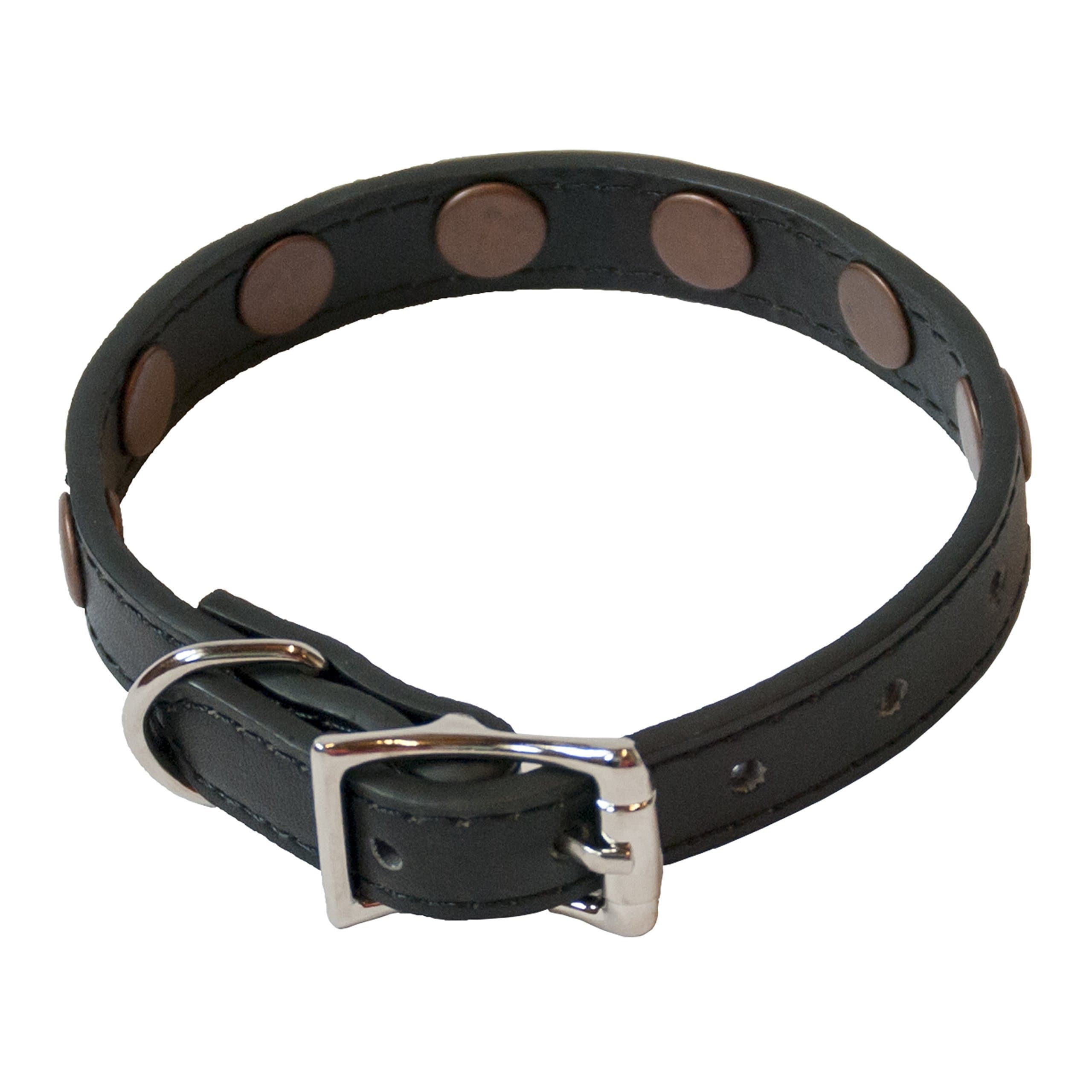 Homeopathic Therapeutic Dog Collar Copper Studded Collar, Small