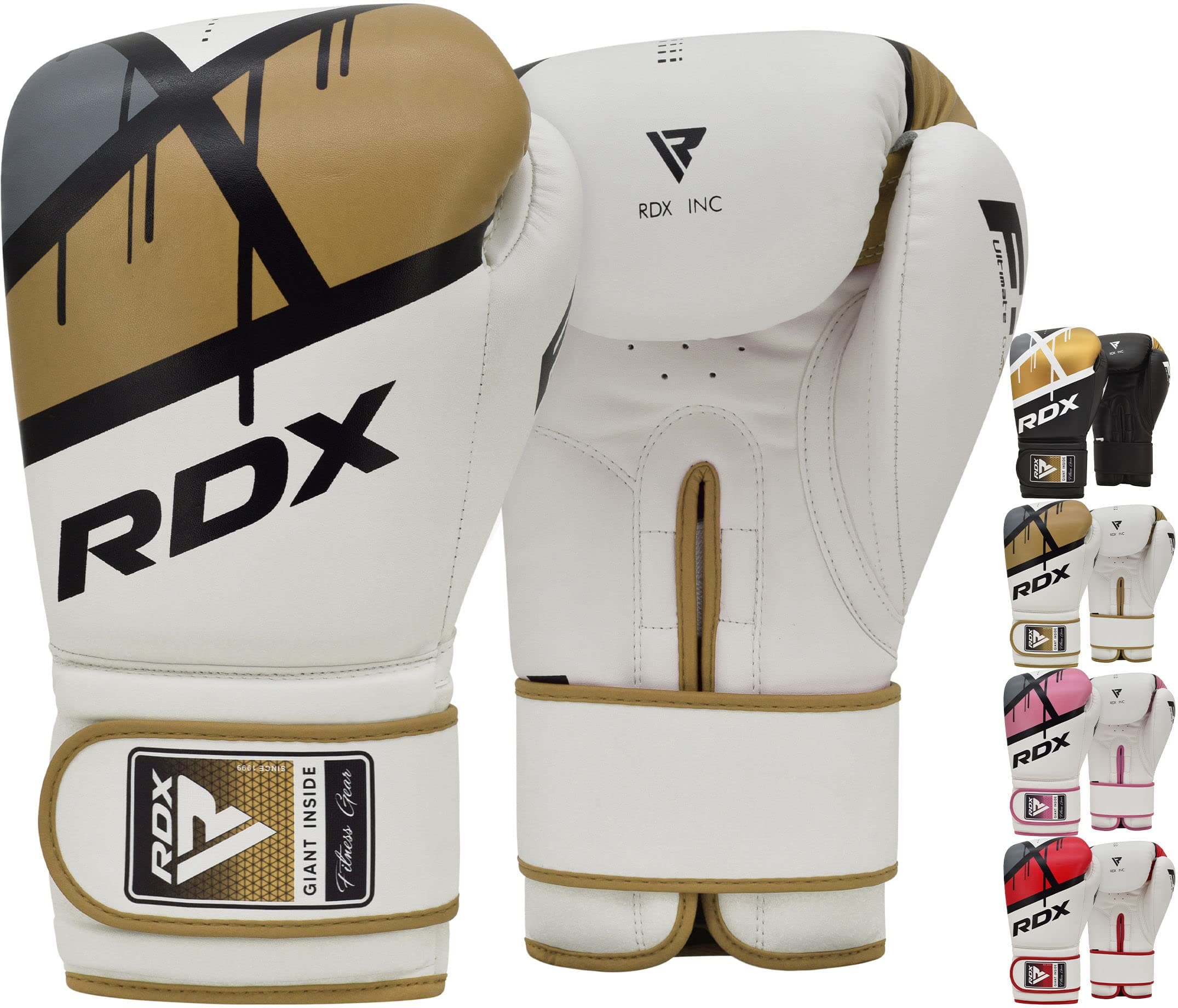 RDX Boxing Gloves EGO for Men, Women & Kids | Maya Hide Leather Sparring Gloves for Muay Thai,Kickboxing & MMA | Ventilated Palm, Long Wrist Support,Training & Punching Bag Workout,4 6 8 10 12 14 16oz