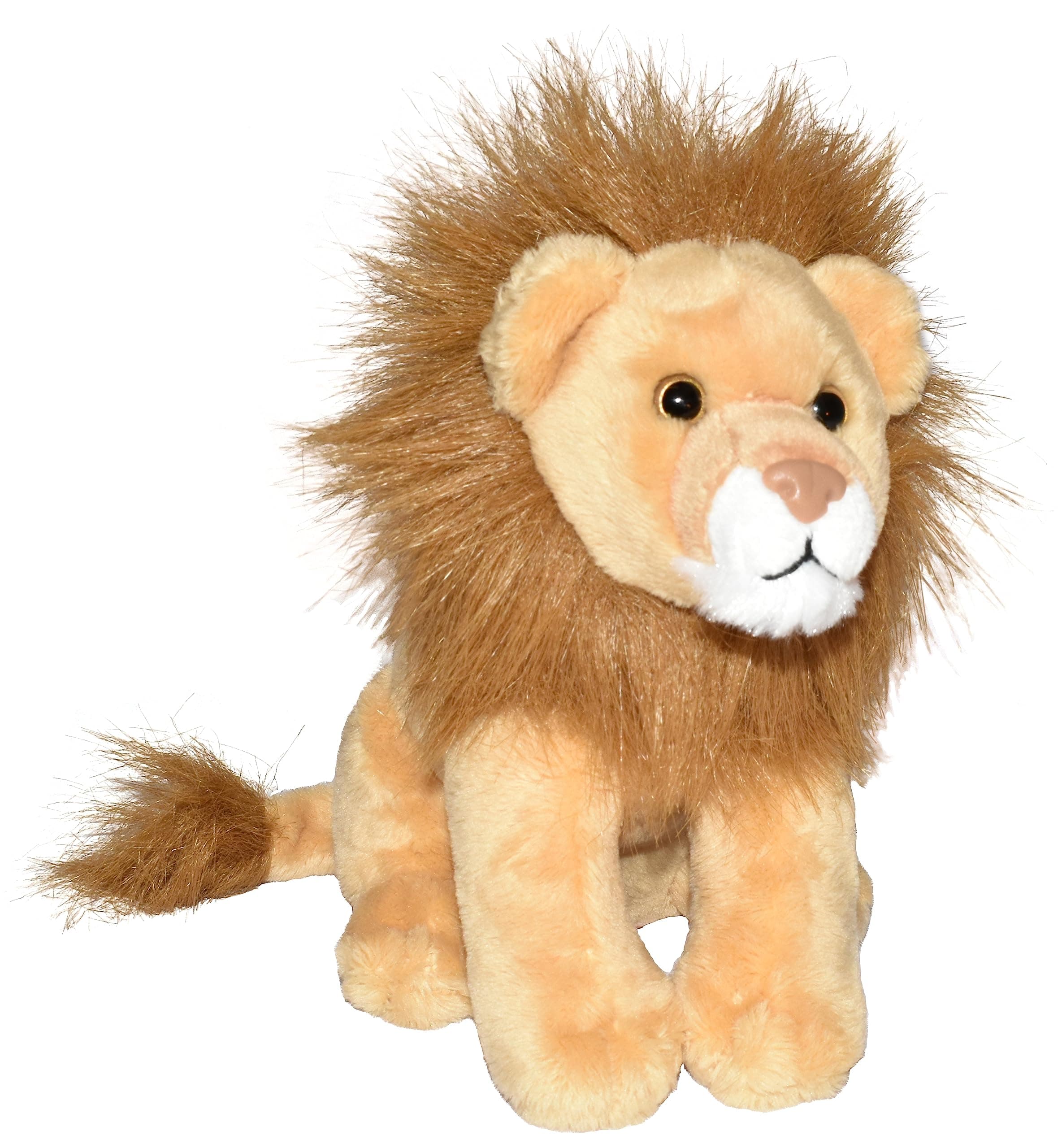 Wild Calls Lion, Authentic Animal Sound, Stuffed Animal, Eight Inches, Gift for Kids, Plush Toy, Fill is Spun Recycled Water Bottles