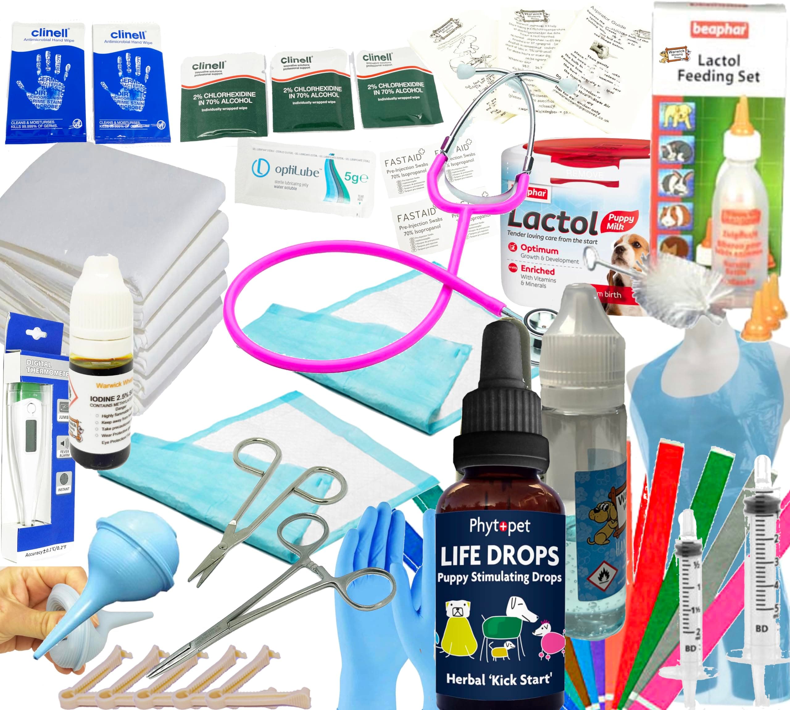 Warwick Whelping Boxes Life Save Whelping Kit for Puppies, Includes Puppy Milk, Life Drops & Iodine Exclusive