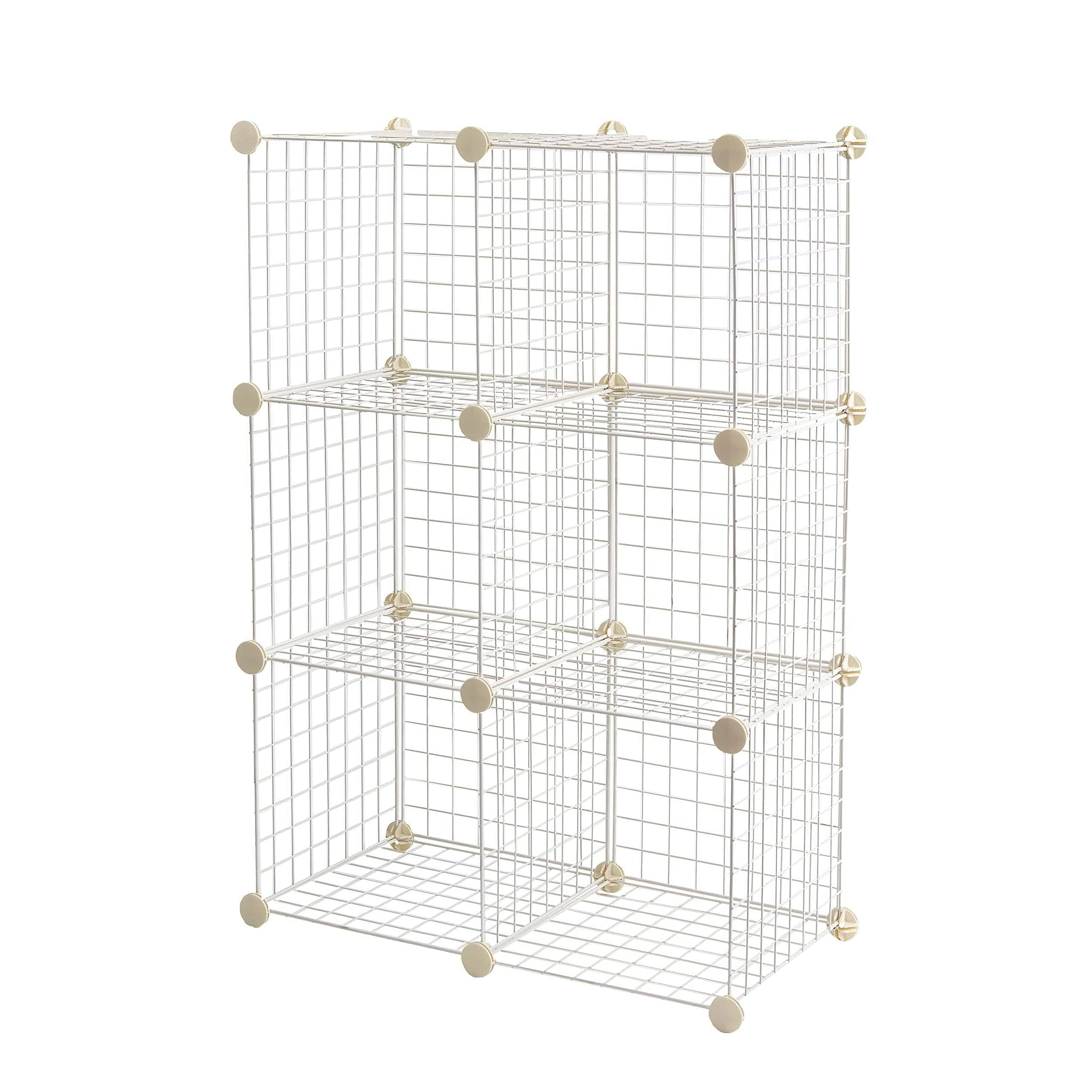 Amazon Basics Cube Wire Grid, 6-Cube, 12 x 12-Inches, White