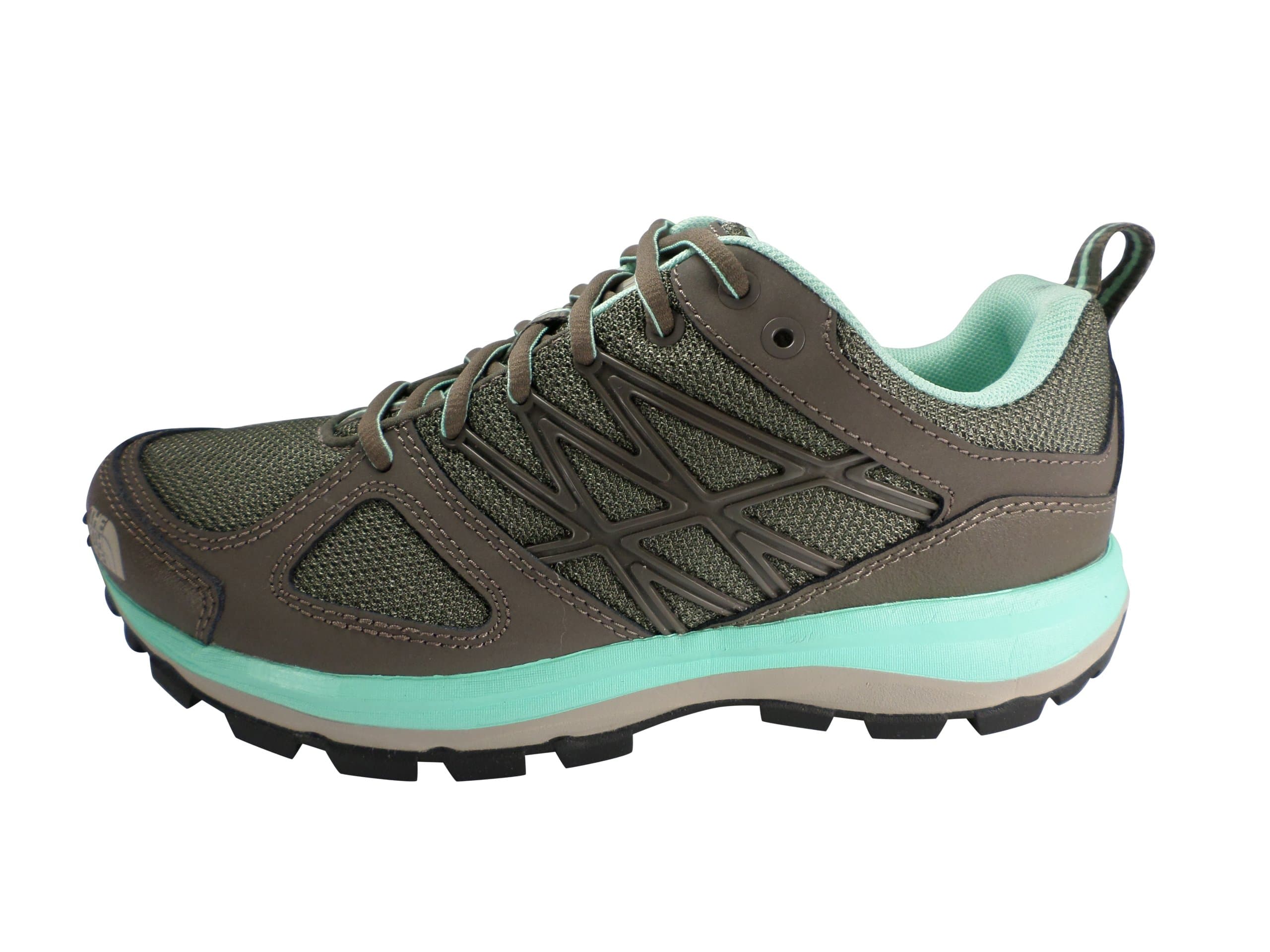 The North Face Litewave Hiking Shoe - Women's Shroom Brown/Beach Glass Green (7.5, Shroom Brown/Beach Glass Green)