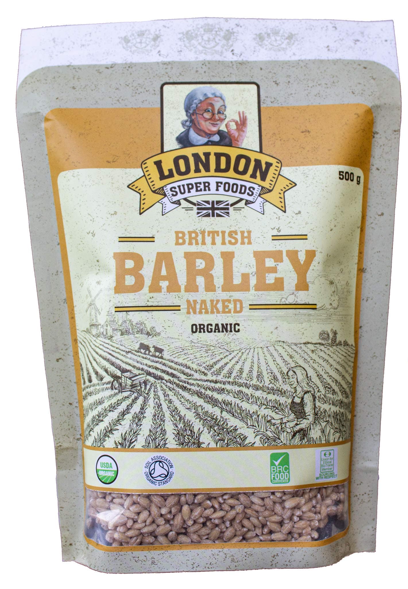 LONDON SUPER FOODS British Barley Naked Organic (500g)