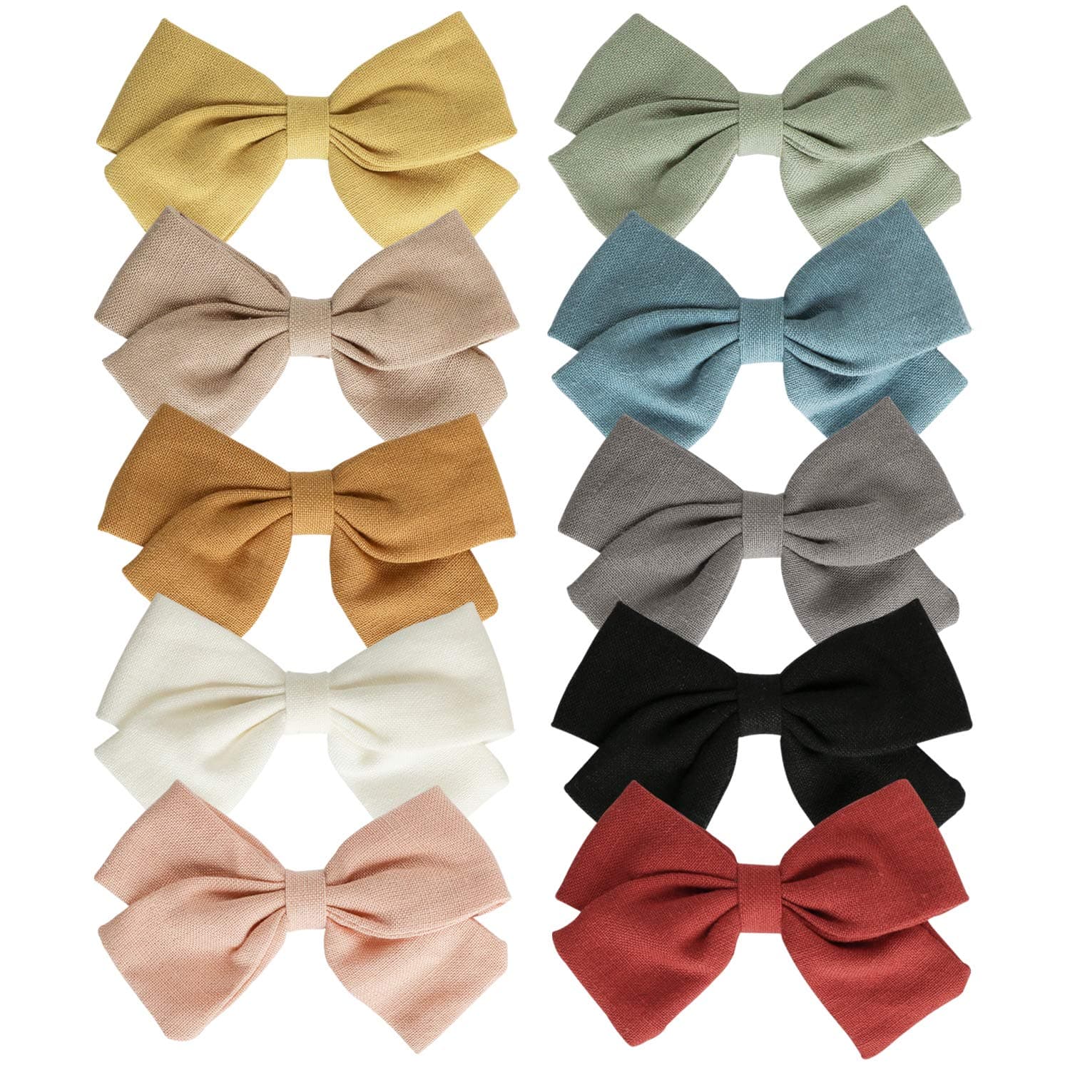 Baby Girl Hair Clips, Bows Barrettes Fully Lined Alligator Clip Hair Accessories for Little Girls Toddler Kids Children