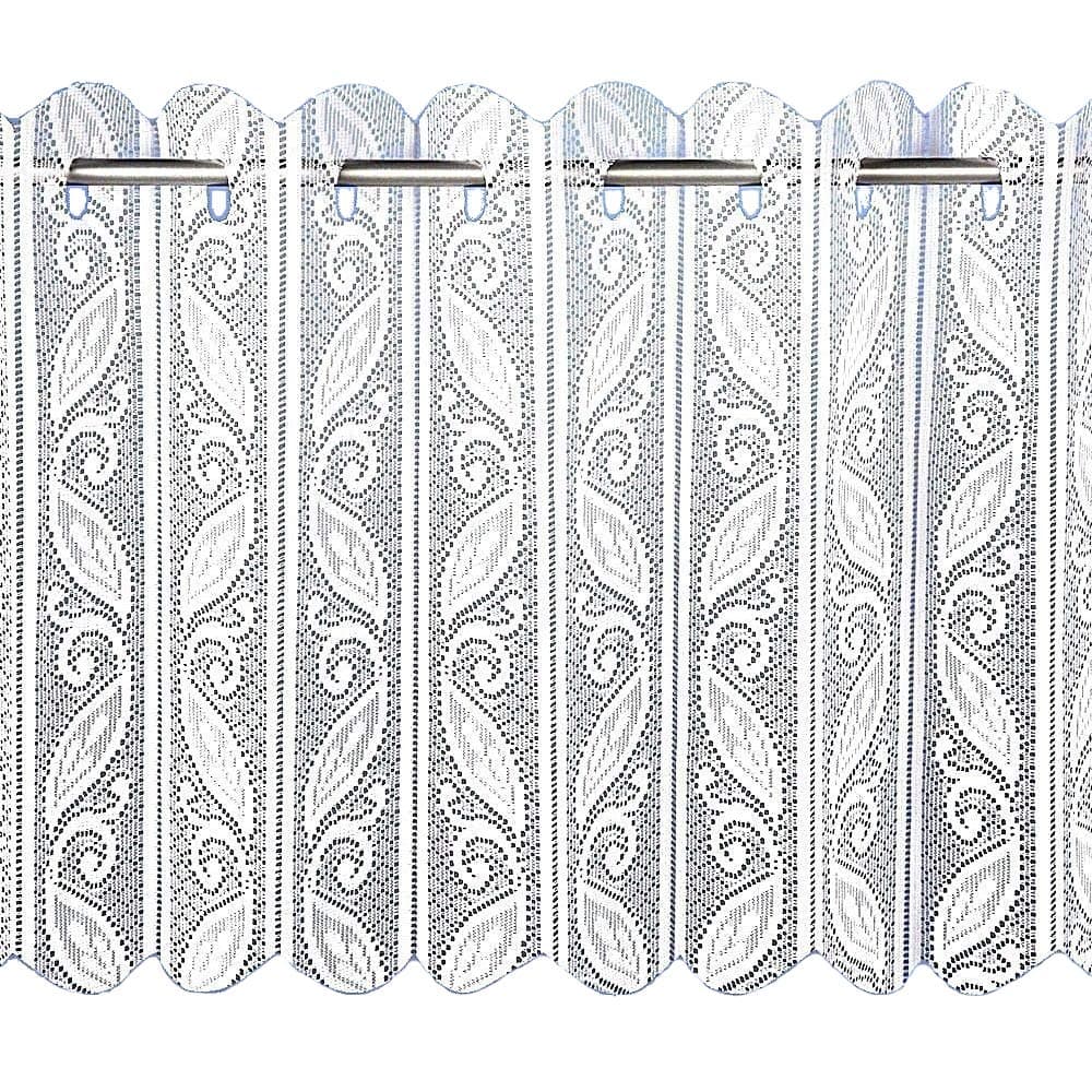 Lace Pleated Vertical Louvre Blind Window Net White 36" Drop