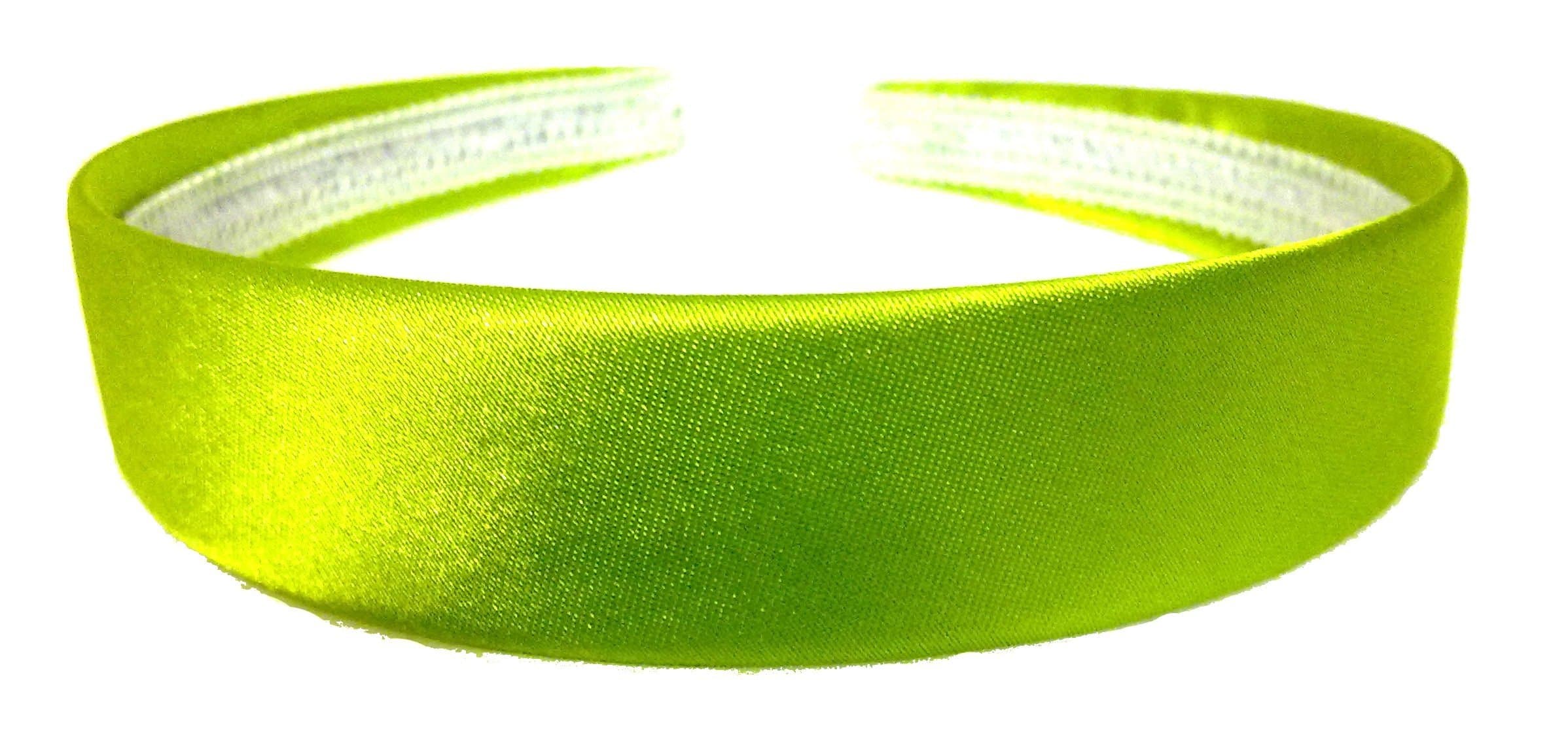 Aliceband - Brightly Coloured Plain 2.5cm Wide Satin Headband Alice Band[Green]