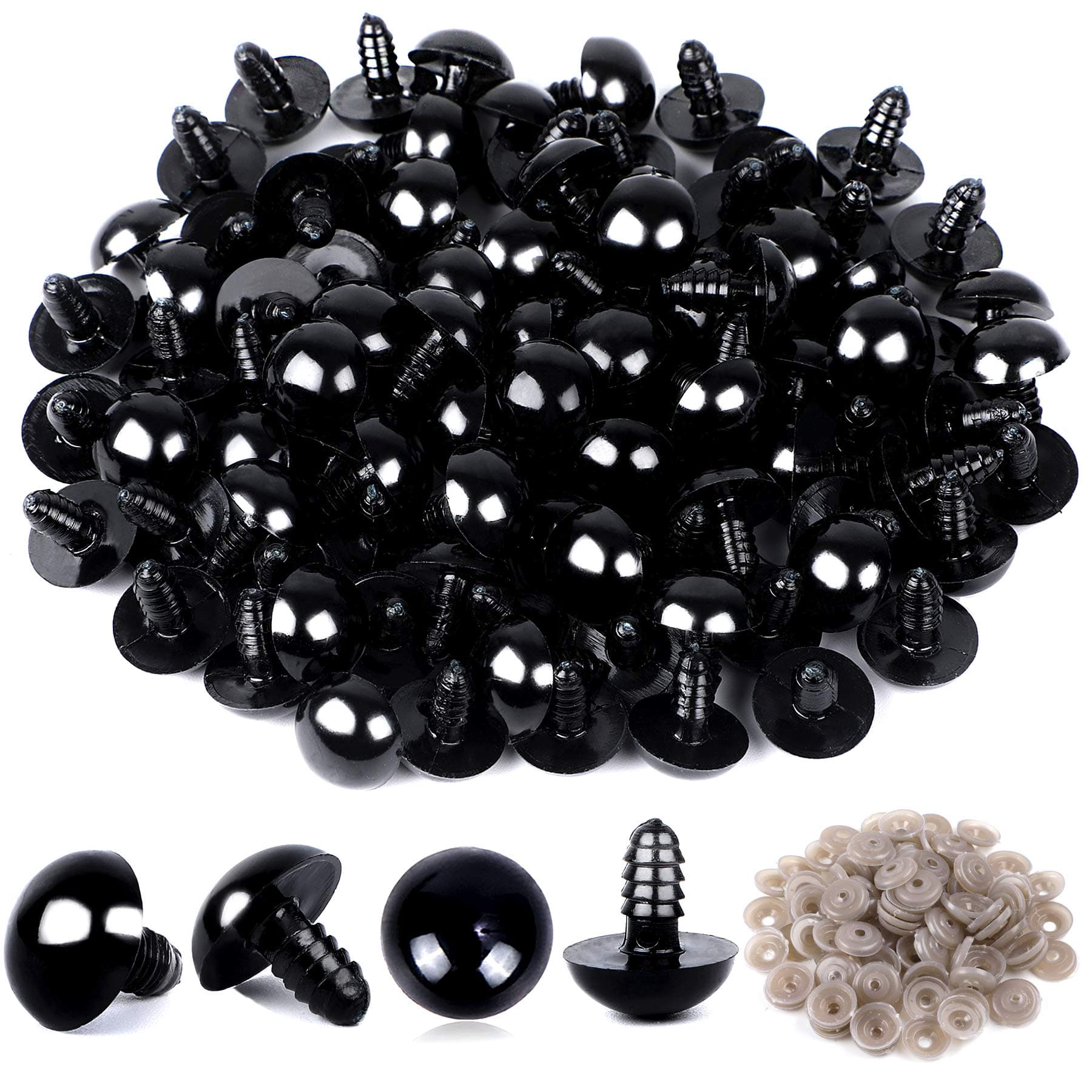 UPINS 120Pcs Plastic Safety Crochet Eyes