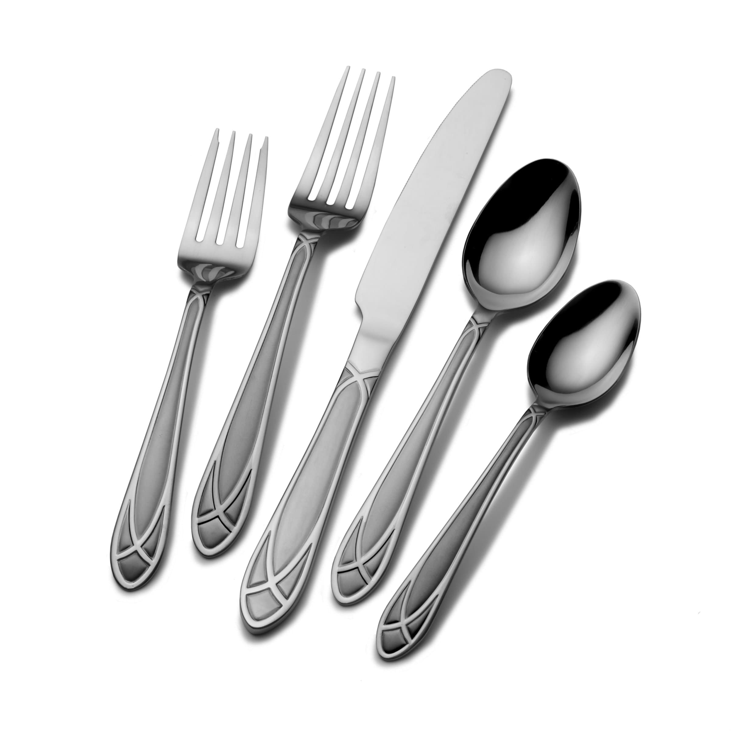 International Silver Mirage Frost 20-Piece Stainless Steel Flatware Set, Service for 4