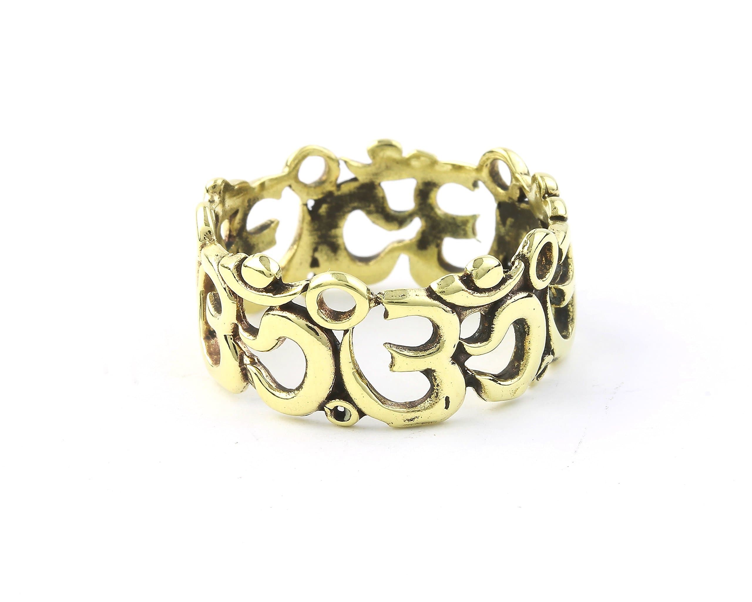 Men's OM Band Ring, Meditation, Yoga Jewelry, Tribal, Ethnic Ring, Gypsy, Hippie Jewelry, Festival Jewelry, Bohemian, Boho