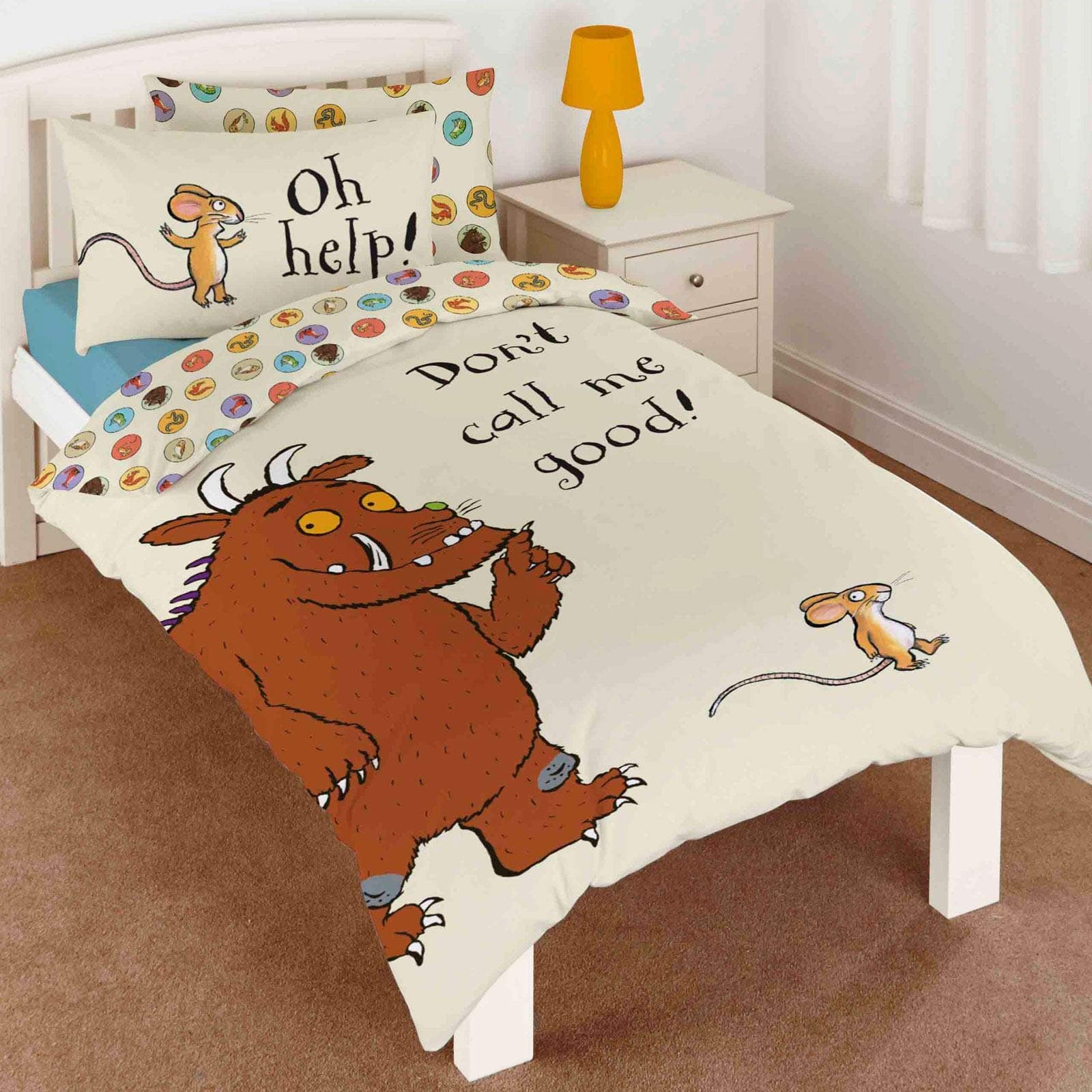 GRUFFALO Duvet Set, Polycotton, Multi, Single