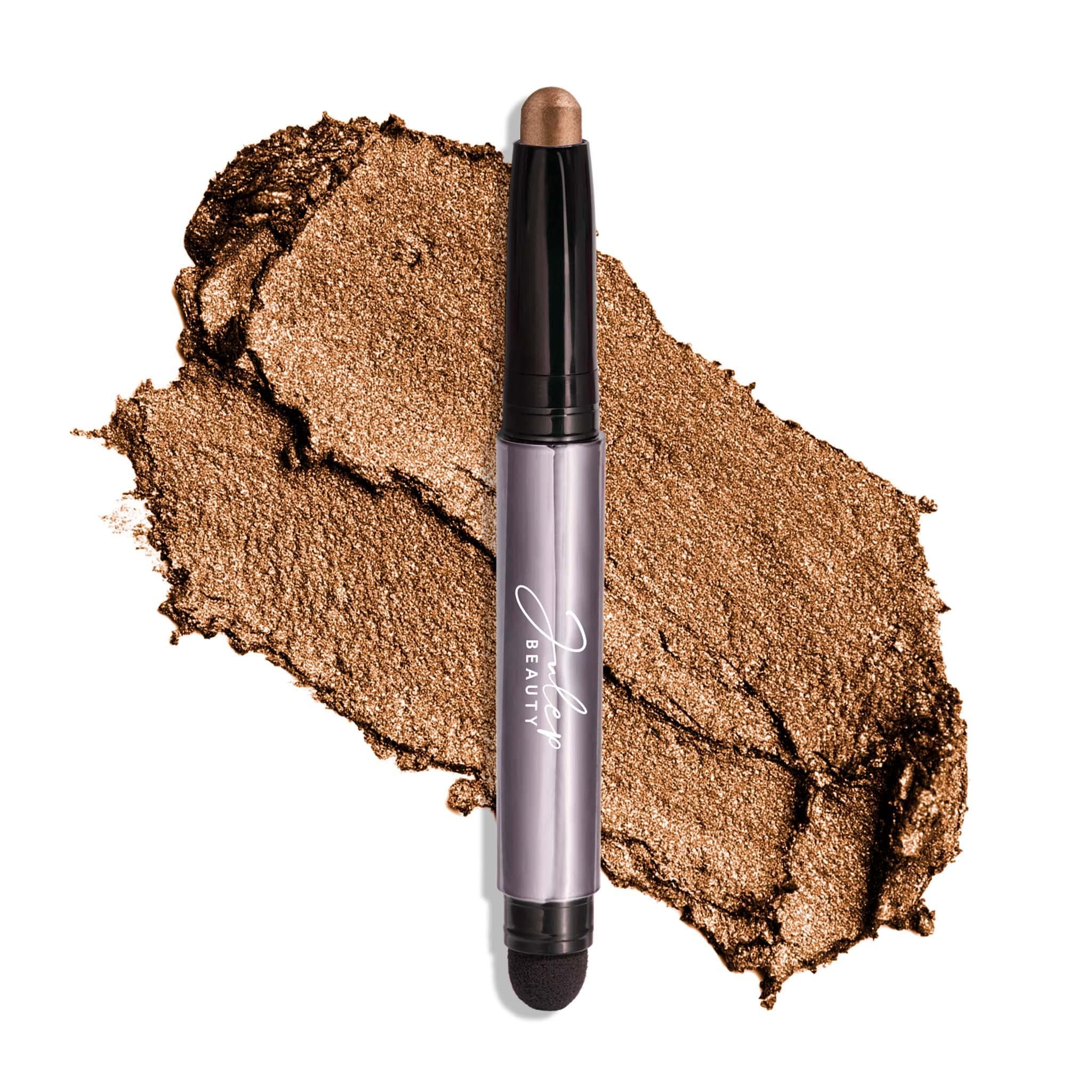 - Eyeshadow 101 Cream-to-Powder Waterproof Shadow Stick – Bronze Shimmer – Long-Lasting, Crease-Proof, Luminous Honey Brown Shimmer Eyeshadow with Built-in Smudger