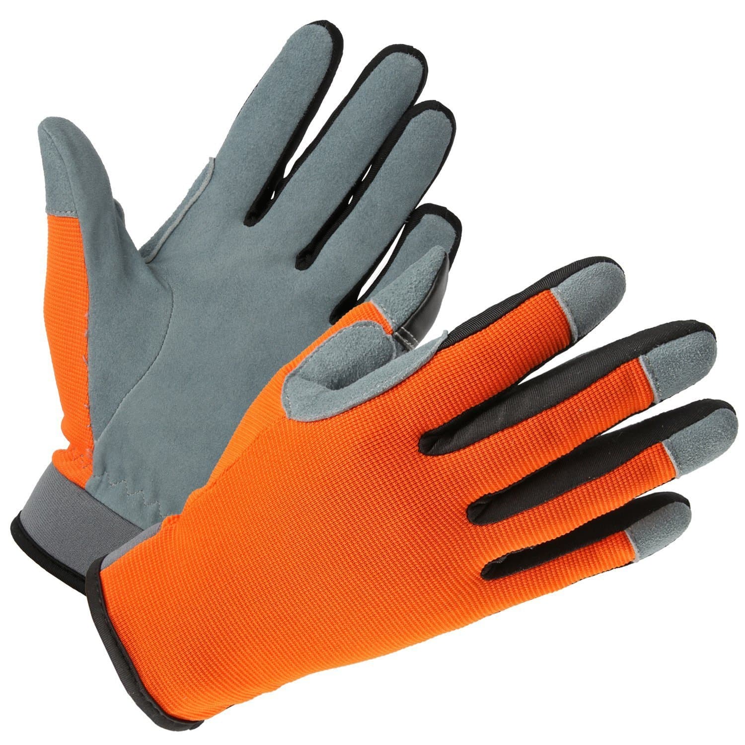 Ozero Work Gloves Touch Screen Leather Gloves Pair