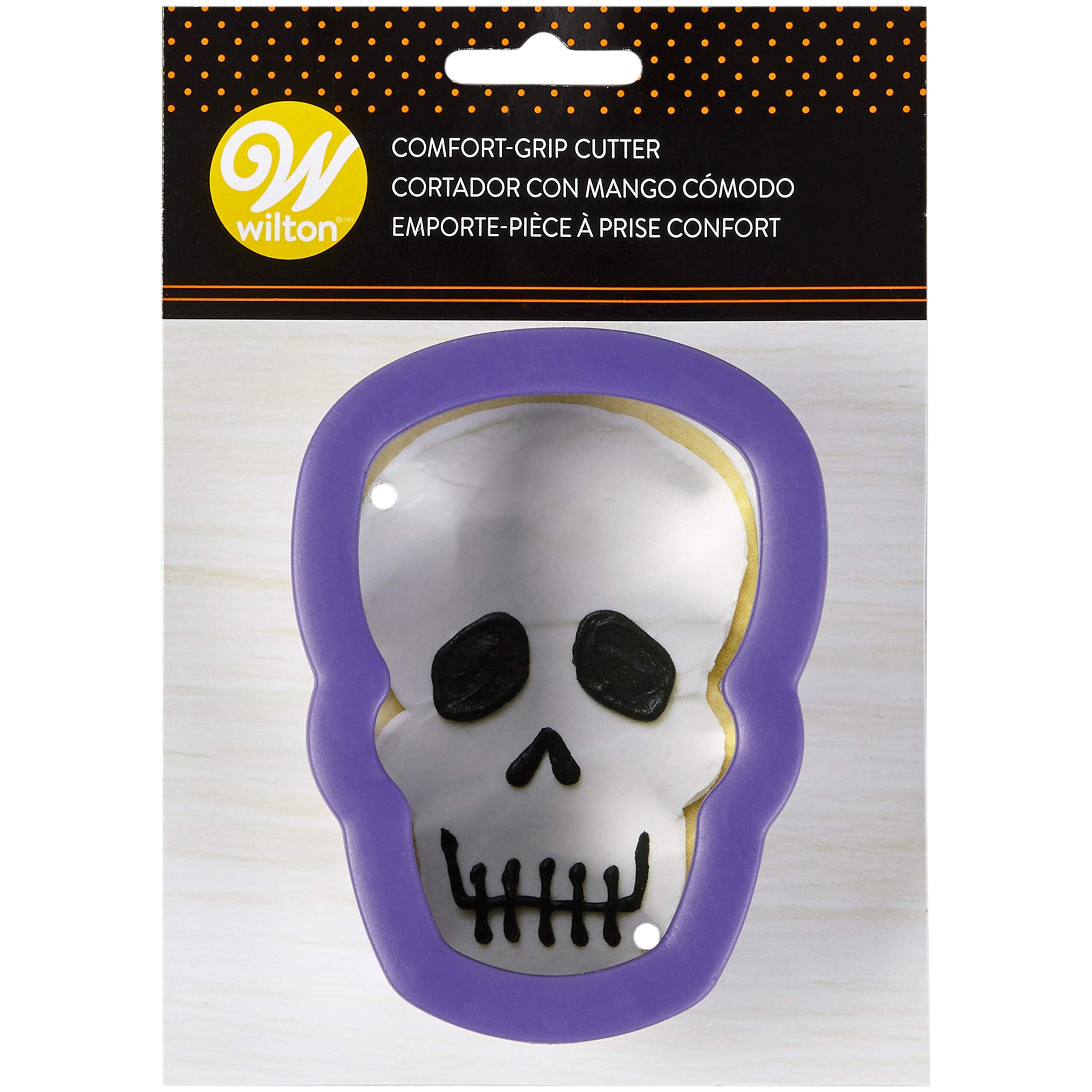 Wilton Comfort Grip Purple Skull Cookie Cutter, 2310-3742