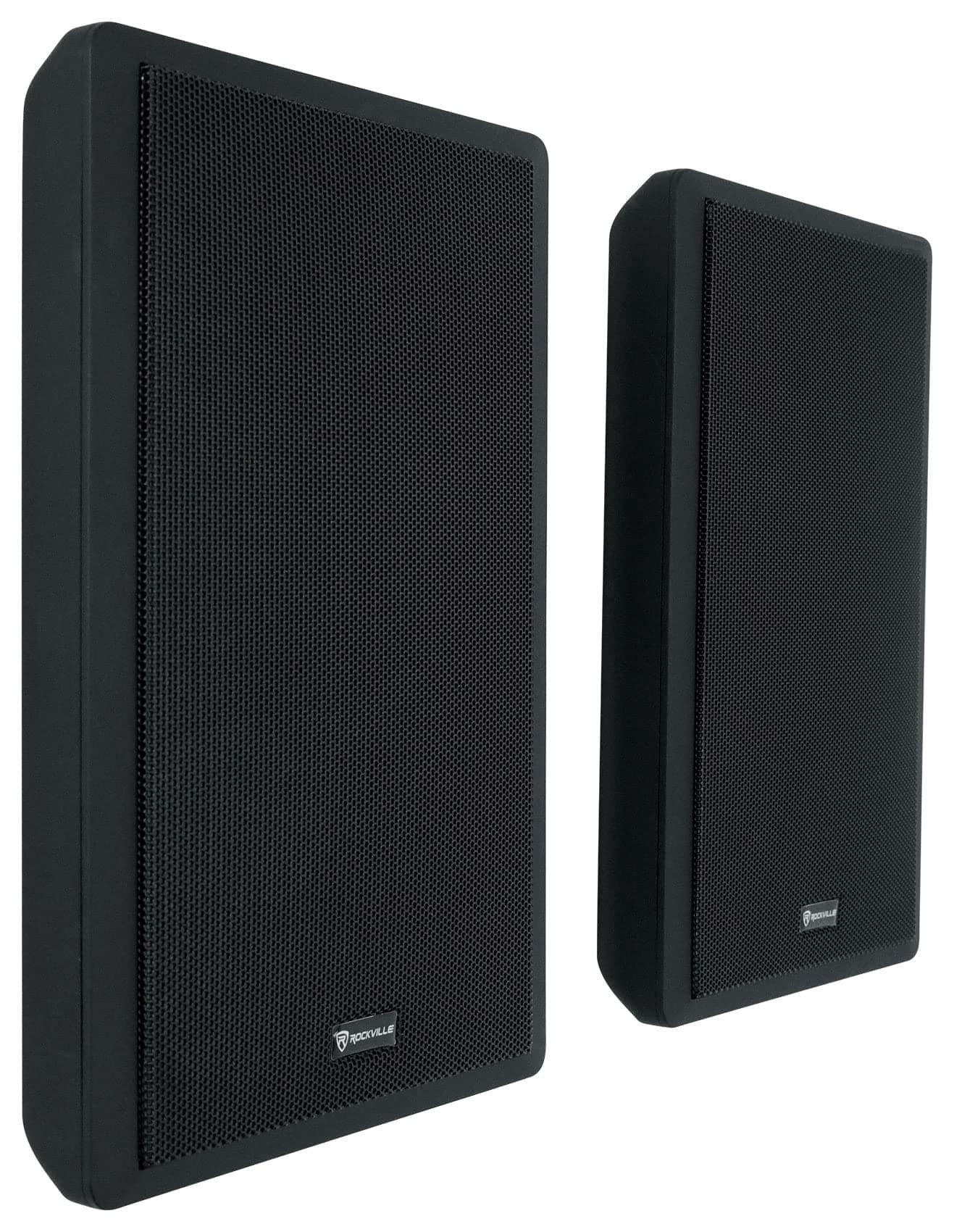 Rockville 2 RockSlim Black Home Theater 5.25" 240W Easy Wall Mount Slim Speaker
