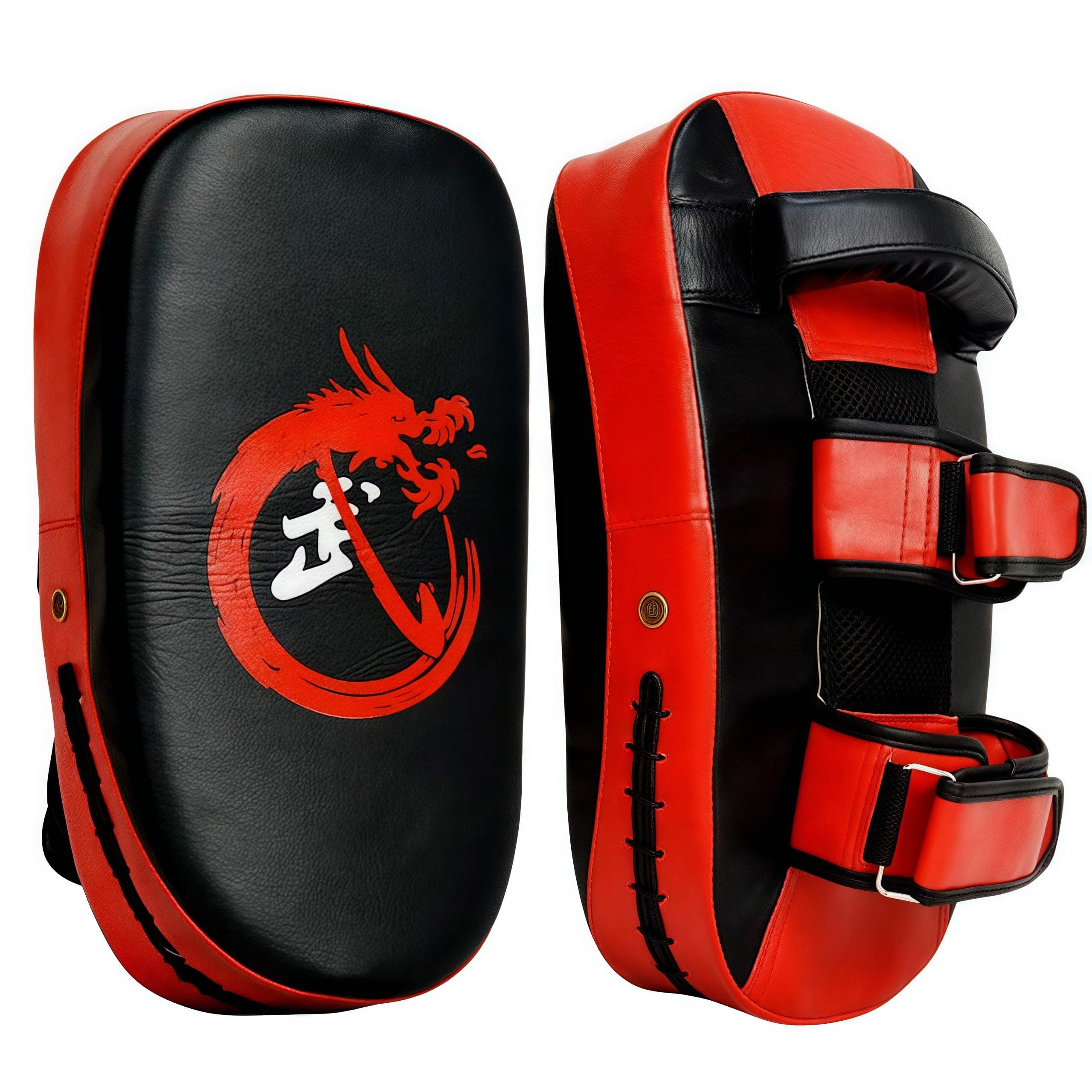 Sold Individually - Curved Muay Thai Kick Pad Kicking Shield for Kickboxing & Martial Arts Training (Single Pad Only)
