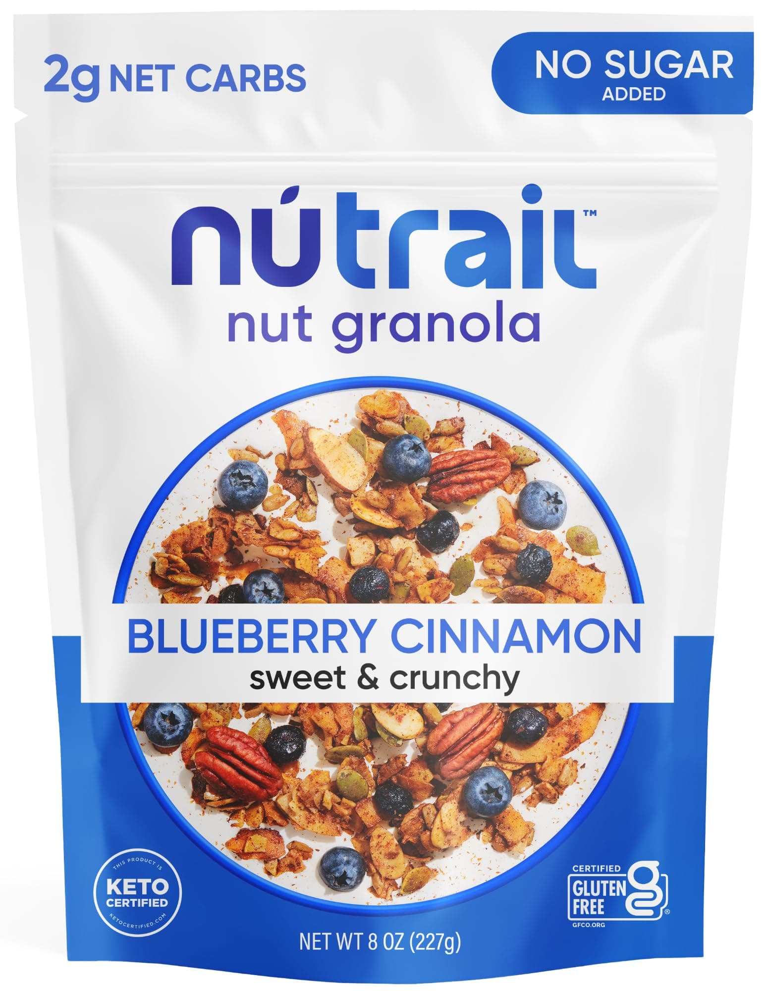 Low Karb Keto Nut Granola Blueberry Cinnamon 11 oz (312 g) Direct Shipping