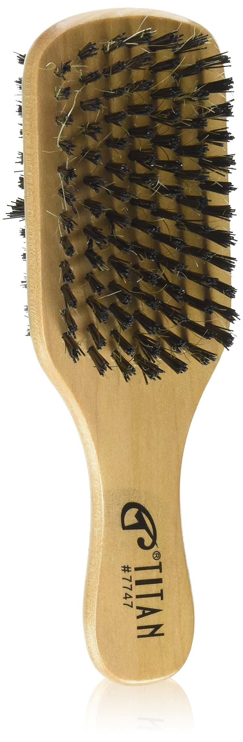 Double-Sided Hair Brush for Men – Soft & Hard Natural Boar Bristles, Wooden Handle Wave Grooming Brush for Styling & Maintenance
