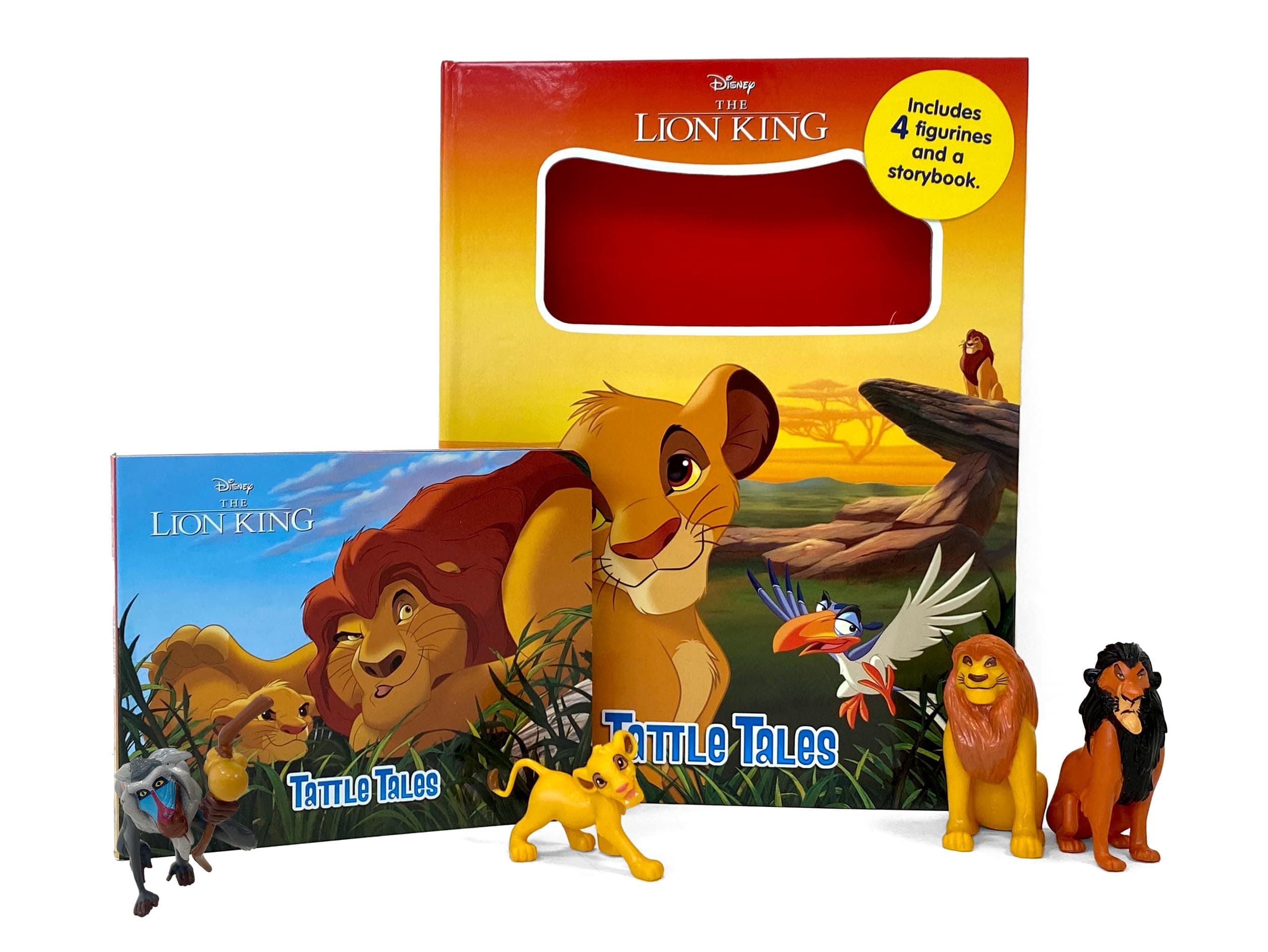 Disney Lion King Tattle Tales - Activity Books for kids, 12-page storybook, 4 figurines