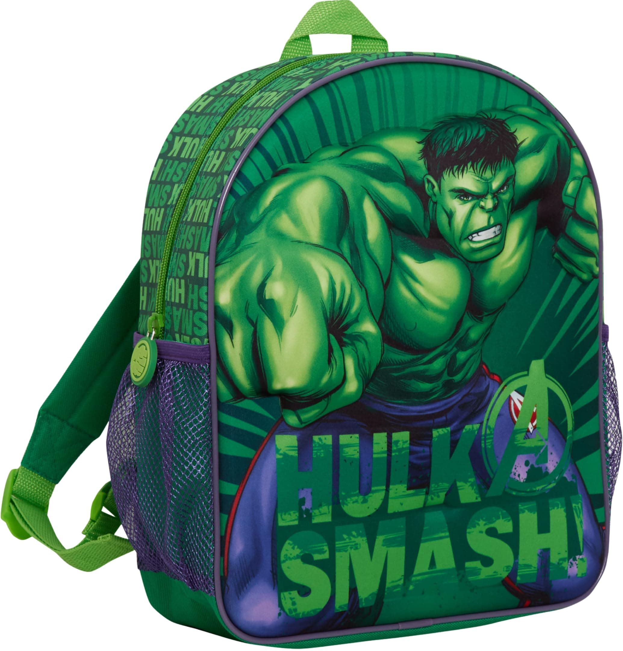 Boys 3D Incredible Hulk Backpack Kids Avengers School Lunch Travel Rucksack Bag