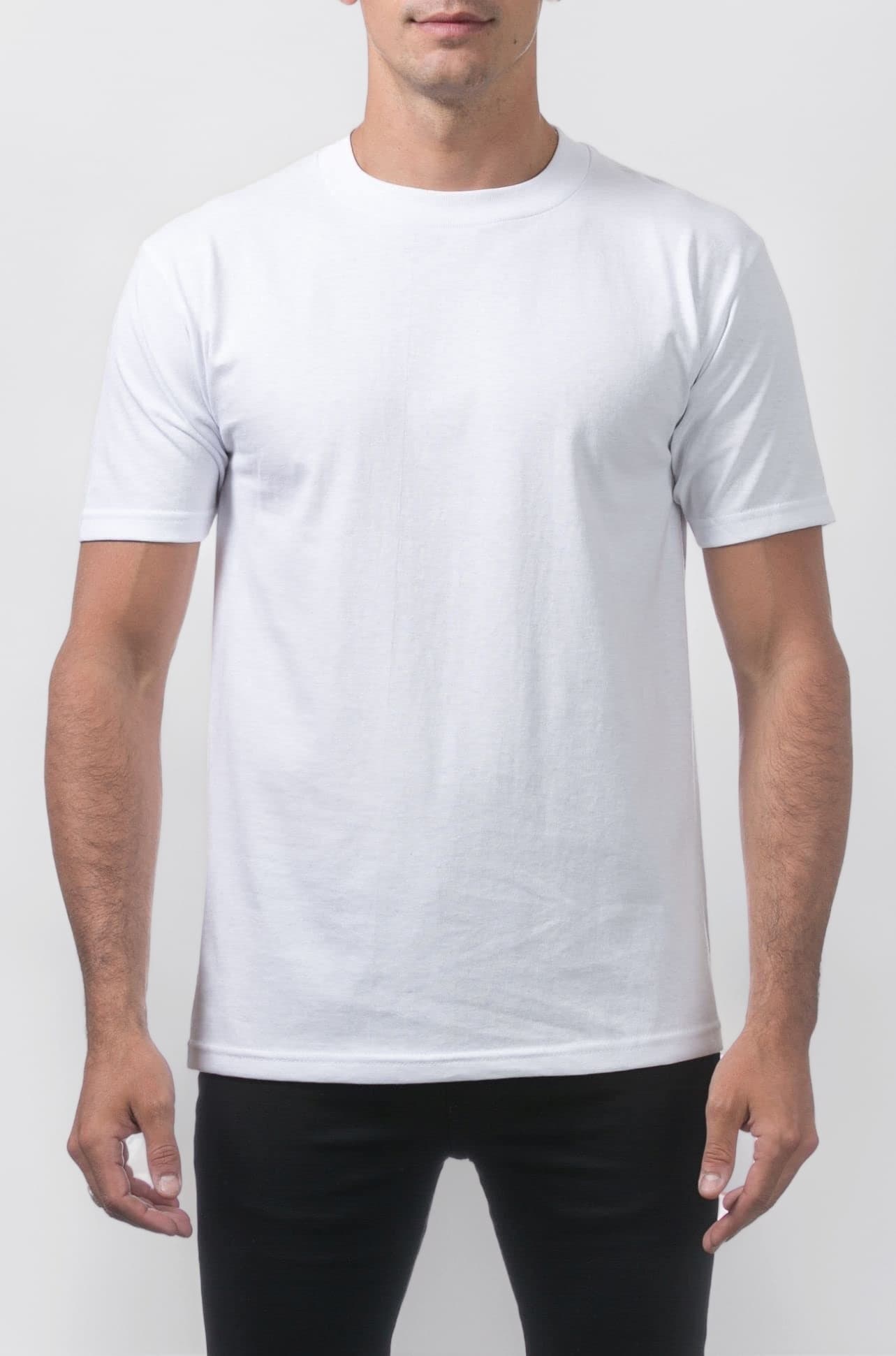 Pro Club Men's Comfort Cotton Short Sleeve T-Shirt, Snow White, Medium