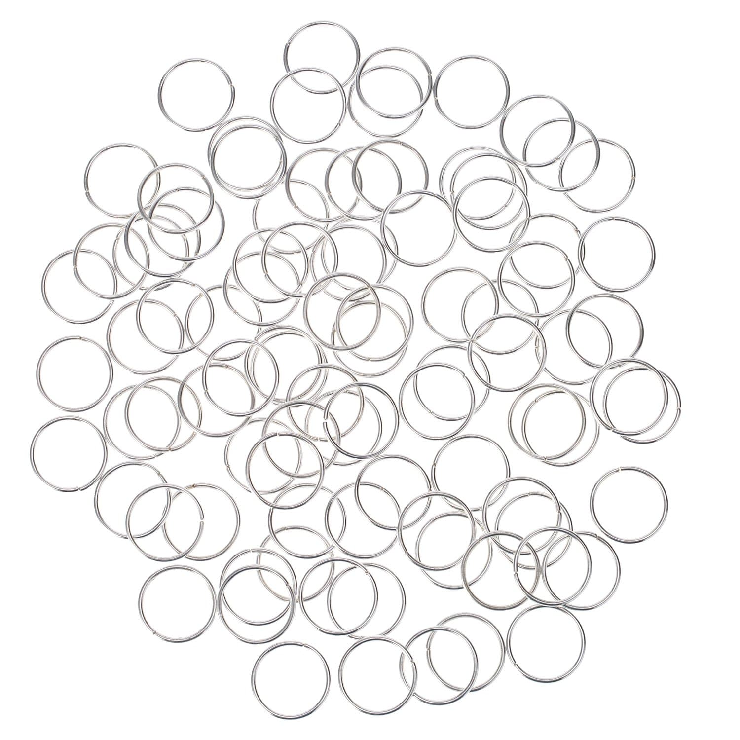 100 Pack Hair Rings Braid Rings Hair Loop Clips Hair Accessories (Silver)