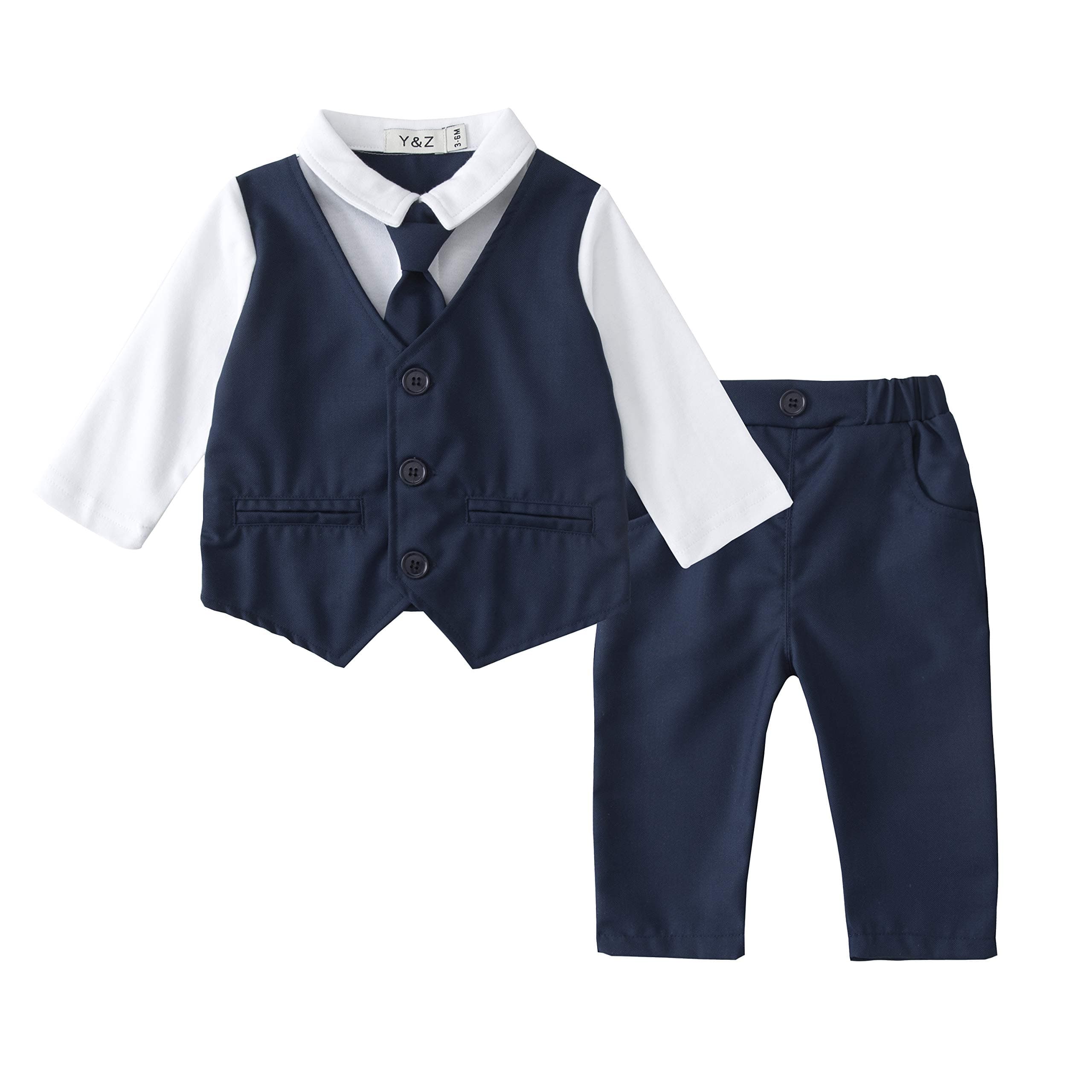 Baby magic dress Page Boy Wedding Christening 2pc Suit with Cravat