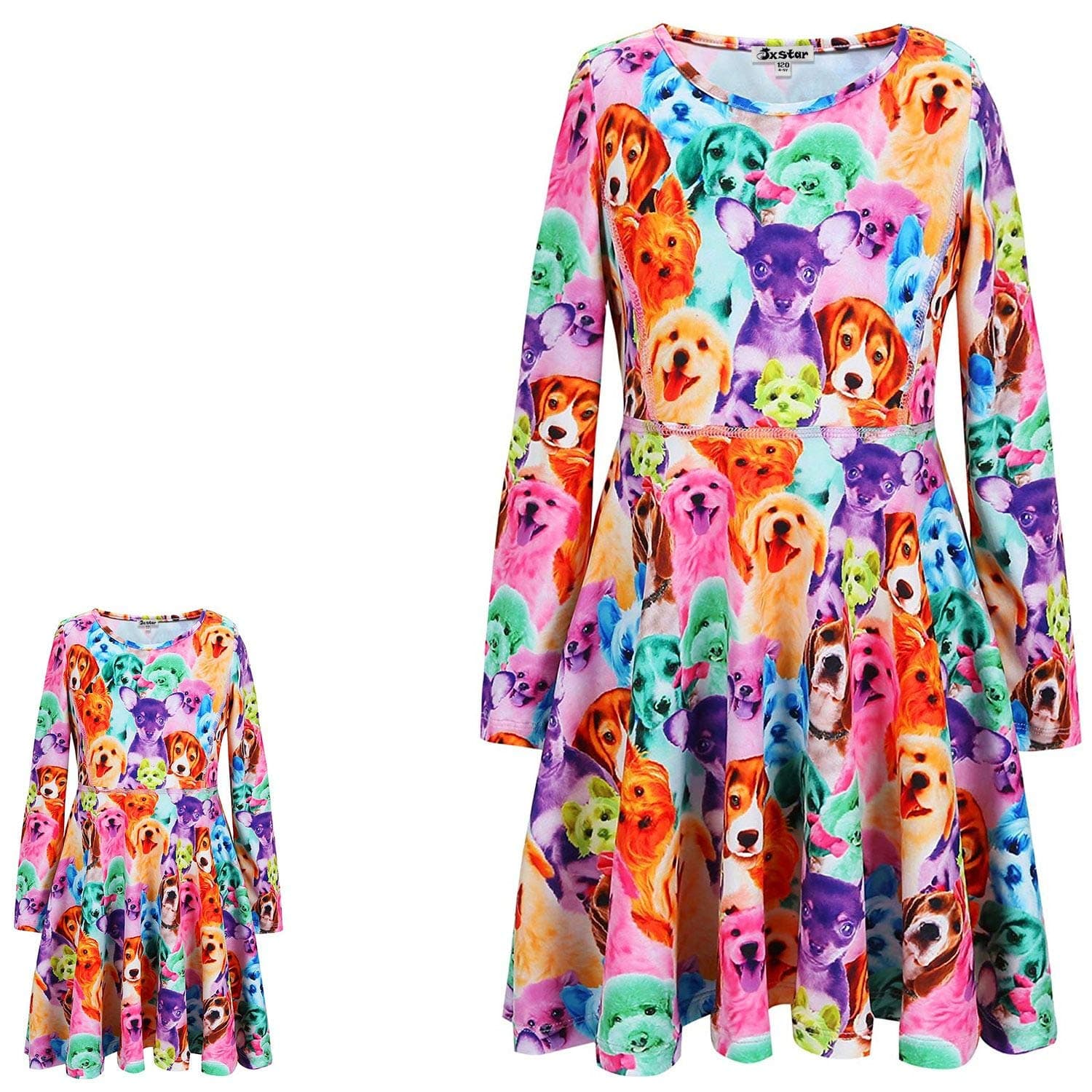 Jxstar Girls Unicorn Dress Mermaid Dresses Kids Twirl Swing Party Outfits