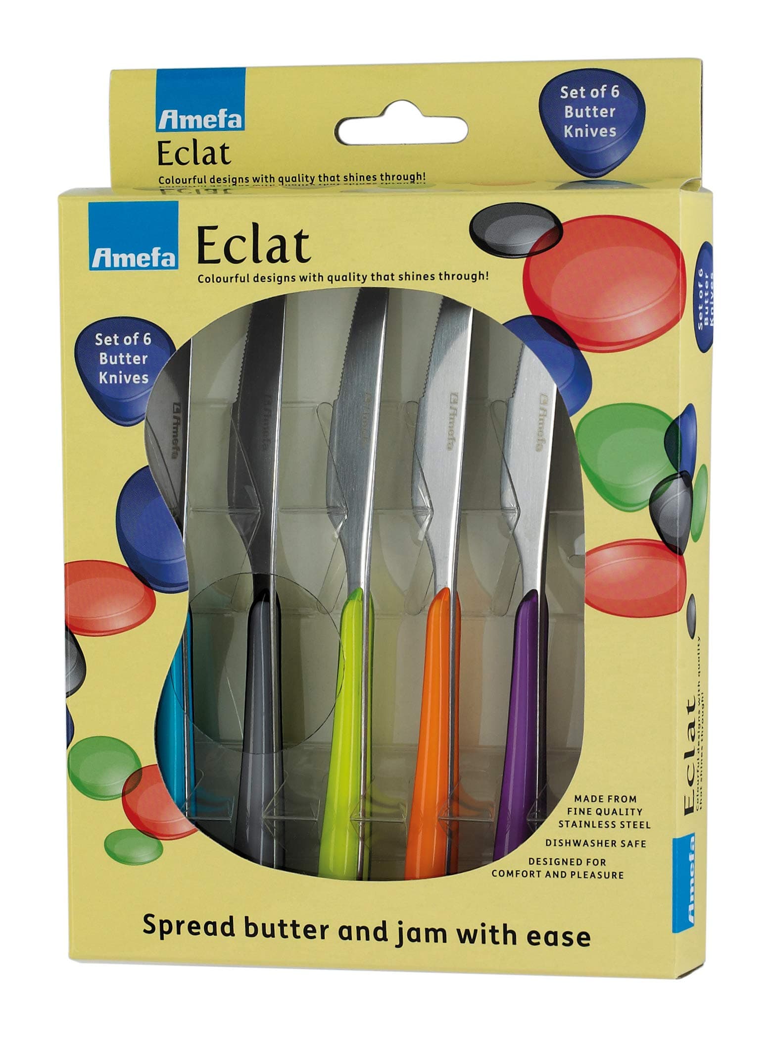 Amefa Eclat Kaleidoscope Set of 6 Butter Spread Knives