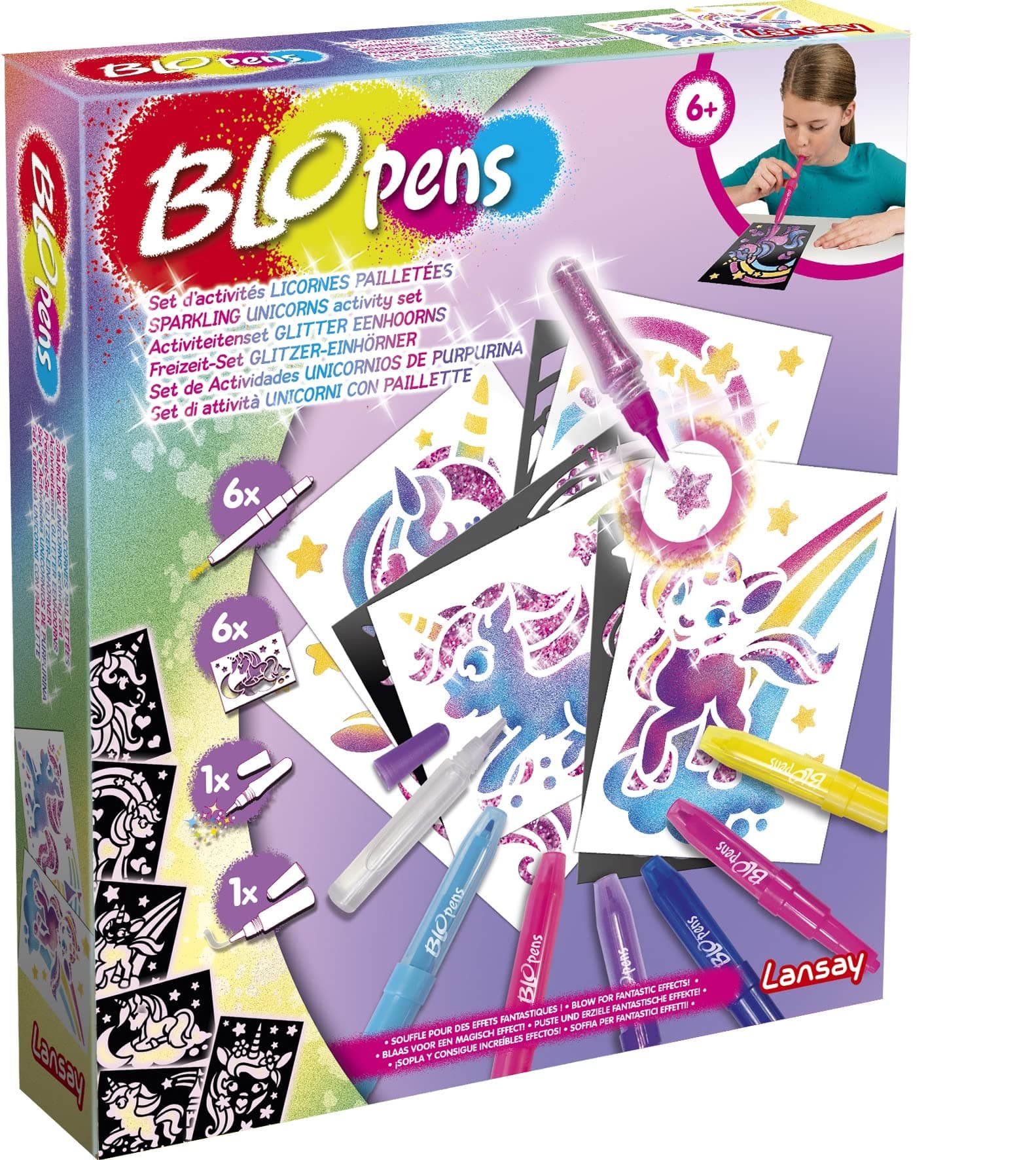 Blopens - Glitter Unicorn Activity Set - Drawing and Colouring - Ages 6 and Above