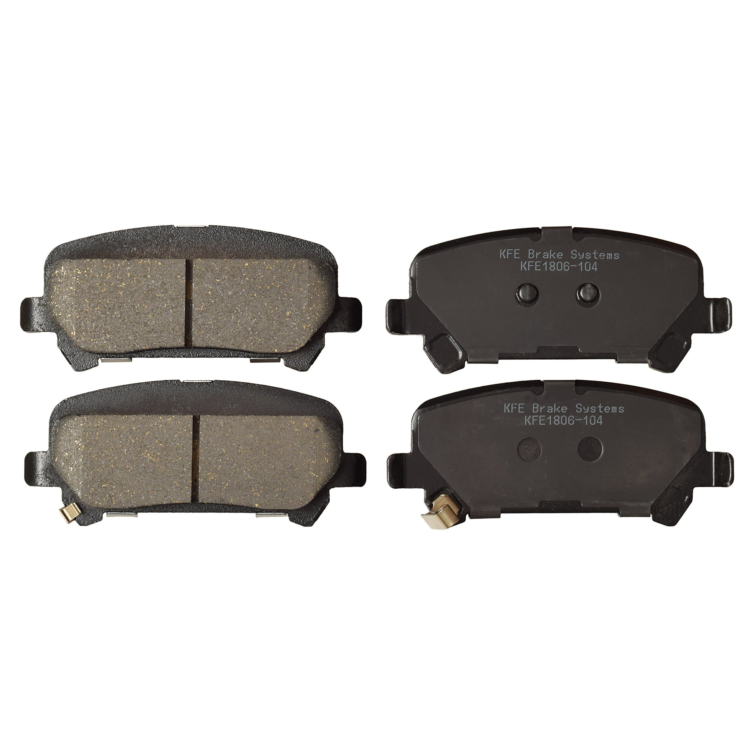KFE Brake Systems1806-104 Ultra Quiet Advanced Premium Ceramic Pad REAR Set Compatible With: 2015-2018 Chevrolet Colorado; 2015-2017 GMC Canyon