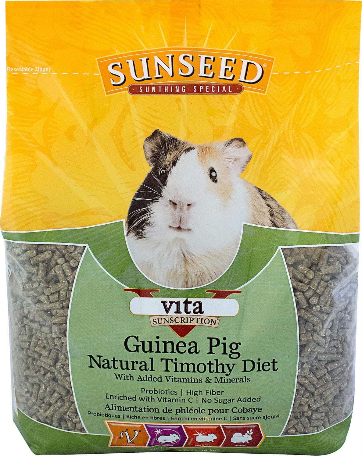 Sunseed Company 36145 1 Piece Vita Sunscription Timothy Guinea Pig Food Treat, 5 Lb