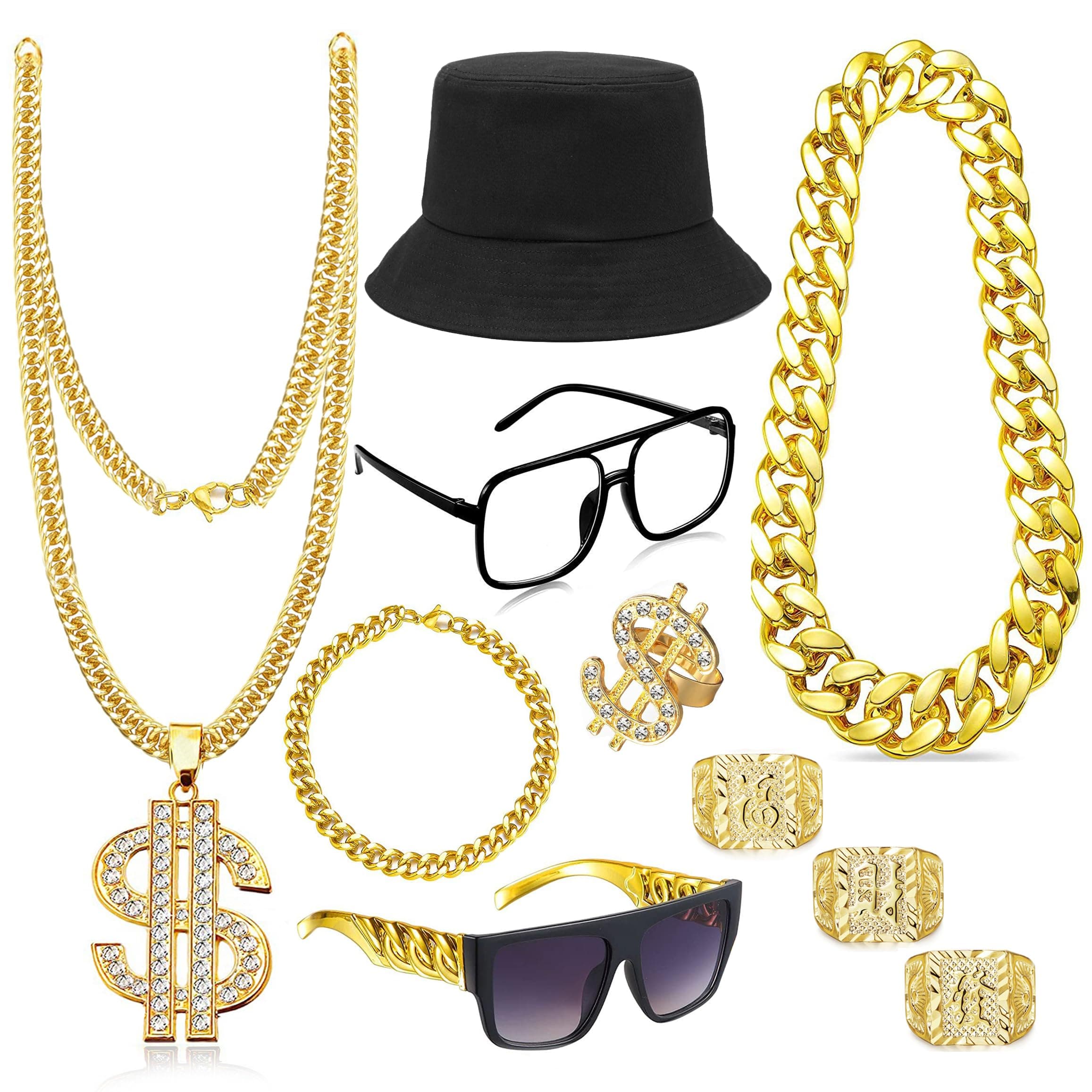 Hip Hop Costume Kit 80s 90s Rapper Accessories
