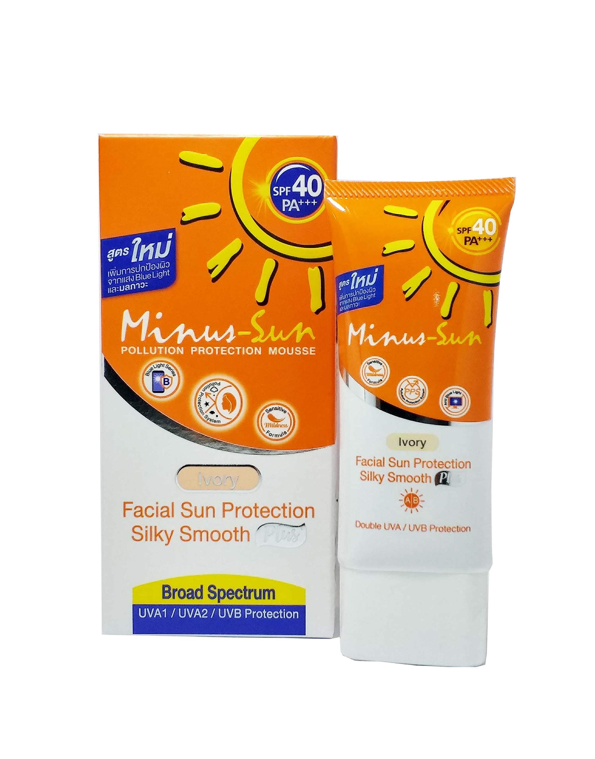 Minus-sunMinus-sol (Minus-sun) Facial Sun Spf 40 Pa+++ Ultra Protect Duo Effect Anti-aging Ivory 1.59 Ounce