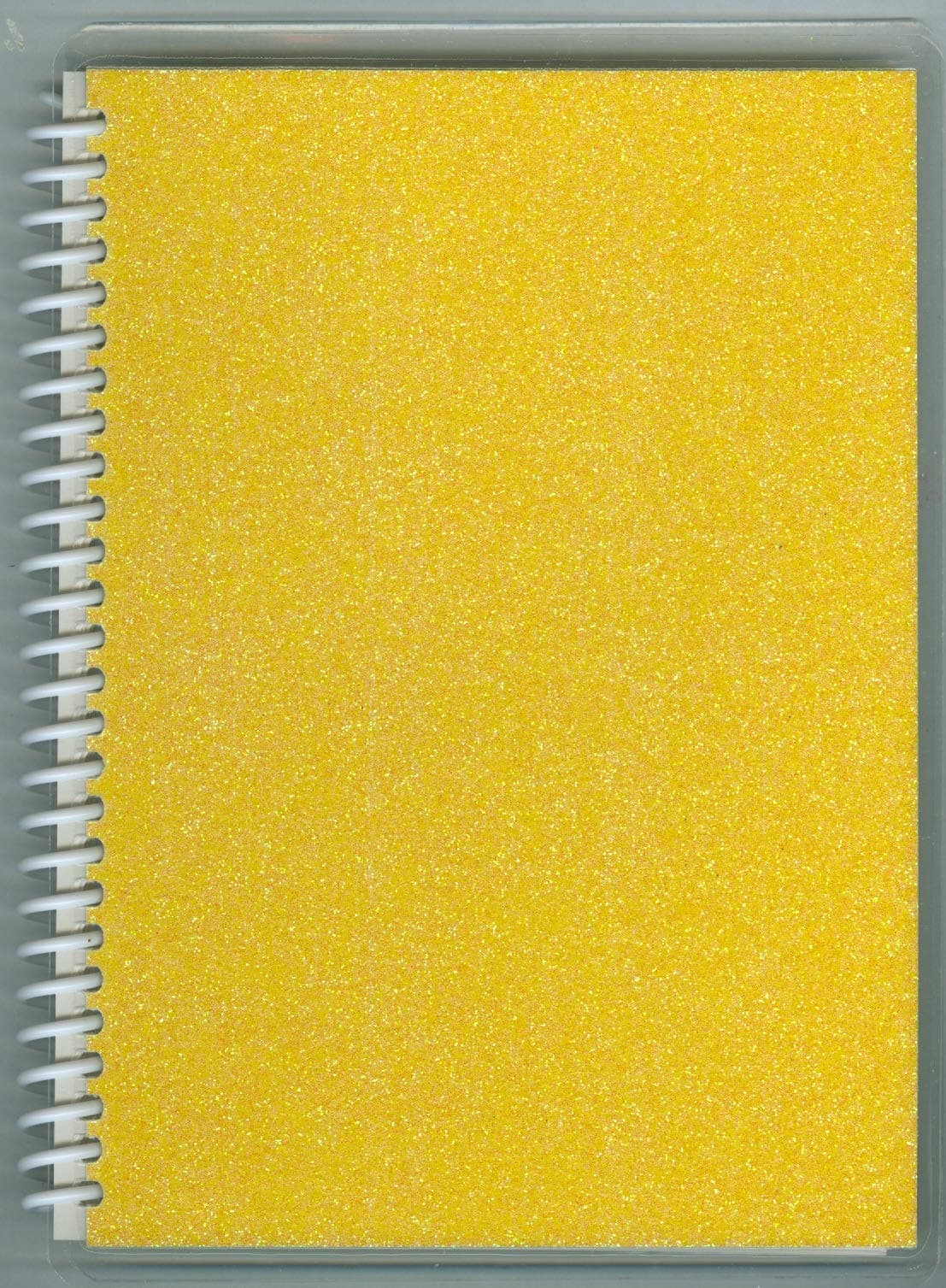 Sticker Collecting Album 5" x 7" Sunshine Yellow Sparkle Glitter, Re-usable, Made in USA