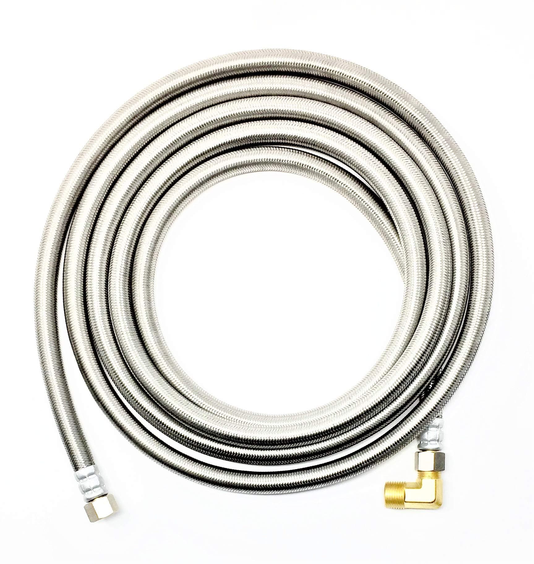 Shark Industrial Premium Stainless Steel Dishwasher Hose - 10 FT No-Lead Burs...