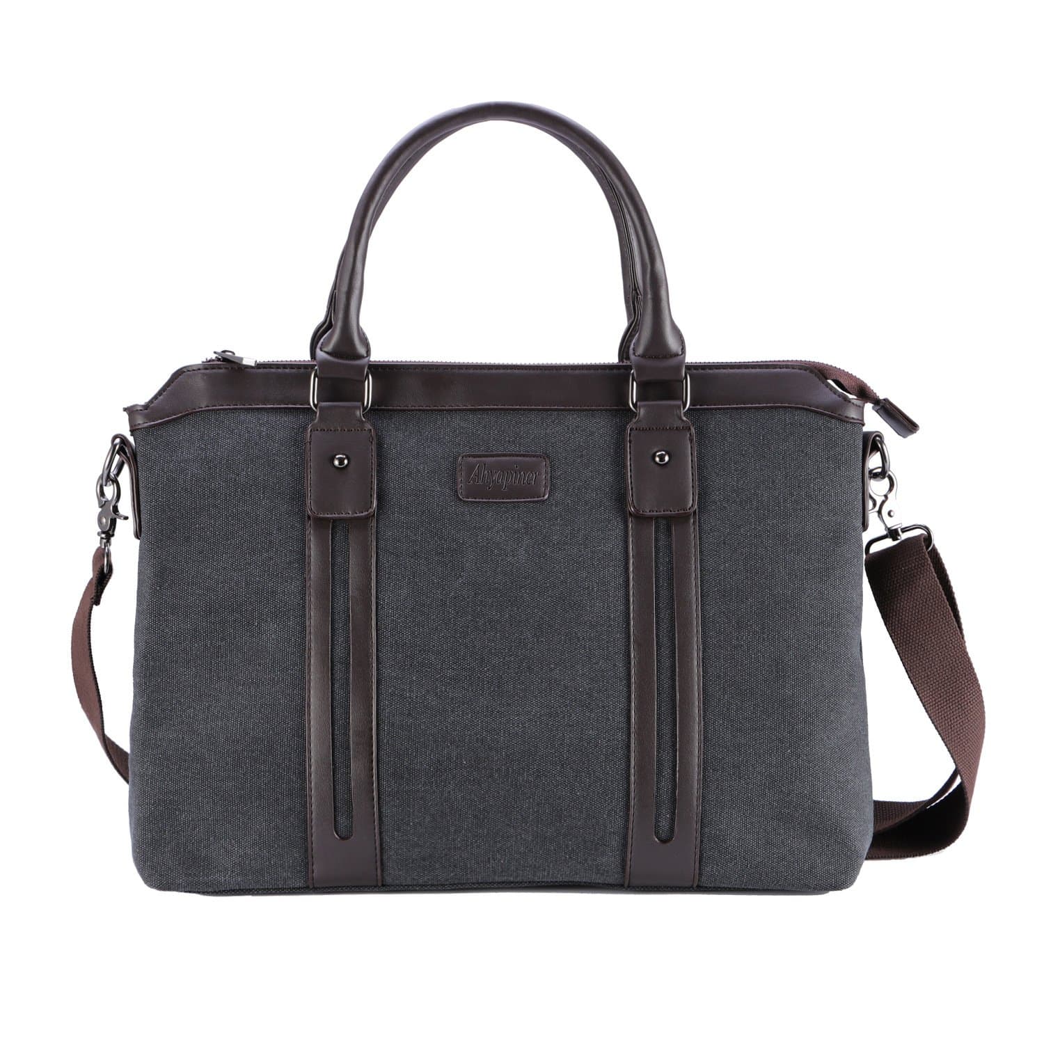 Business Canvas Shoulder Bag large Handbag British Style Briefcase Laptop Bag