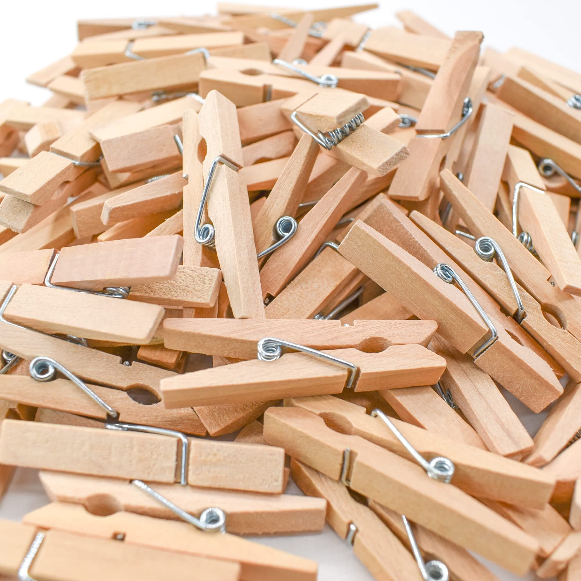 Enkrio Clothes Pins 100 pcs 1.8 Inch Wood Clothespins Mini Wooden Clips for Pictures Photo Clip for Note Memo Card Wood Peg Pins for Wall, Decoration, Postcard