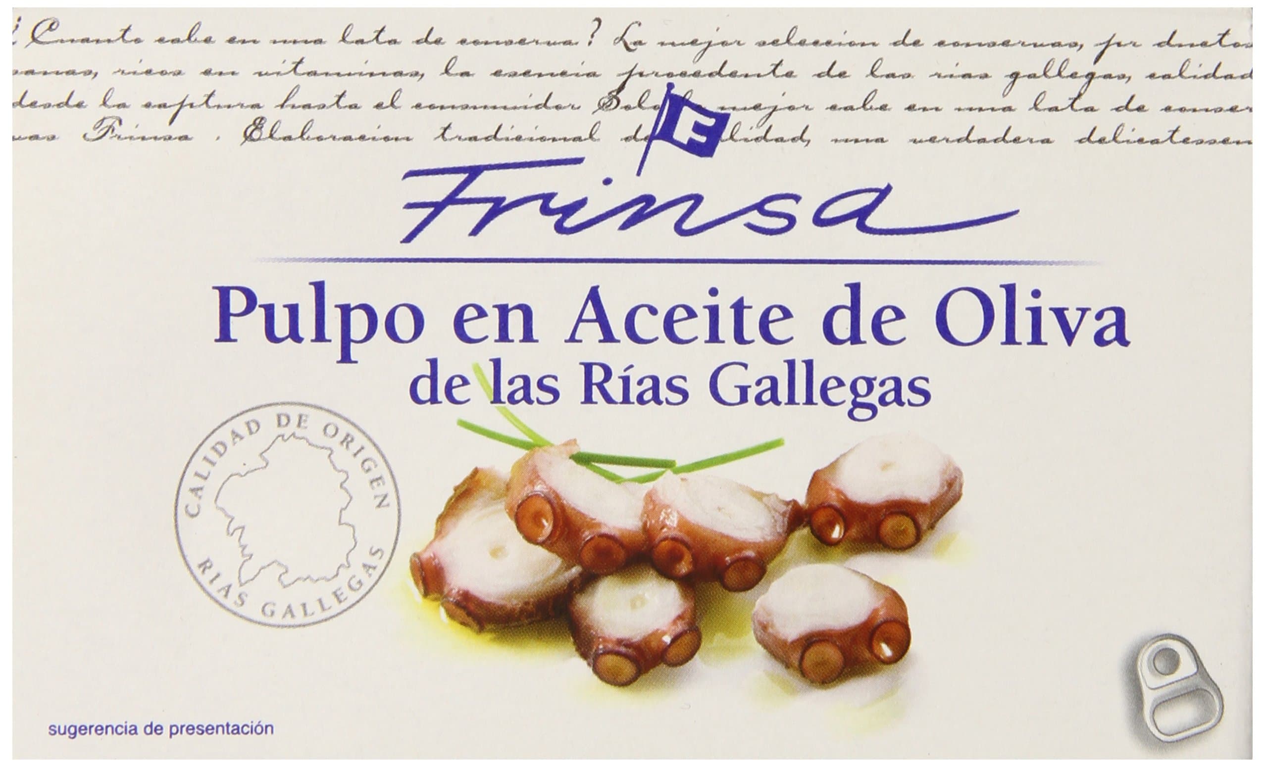 Frinsa Octopus in Olive Oil, 4-Ounce