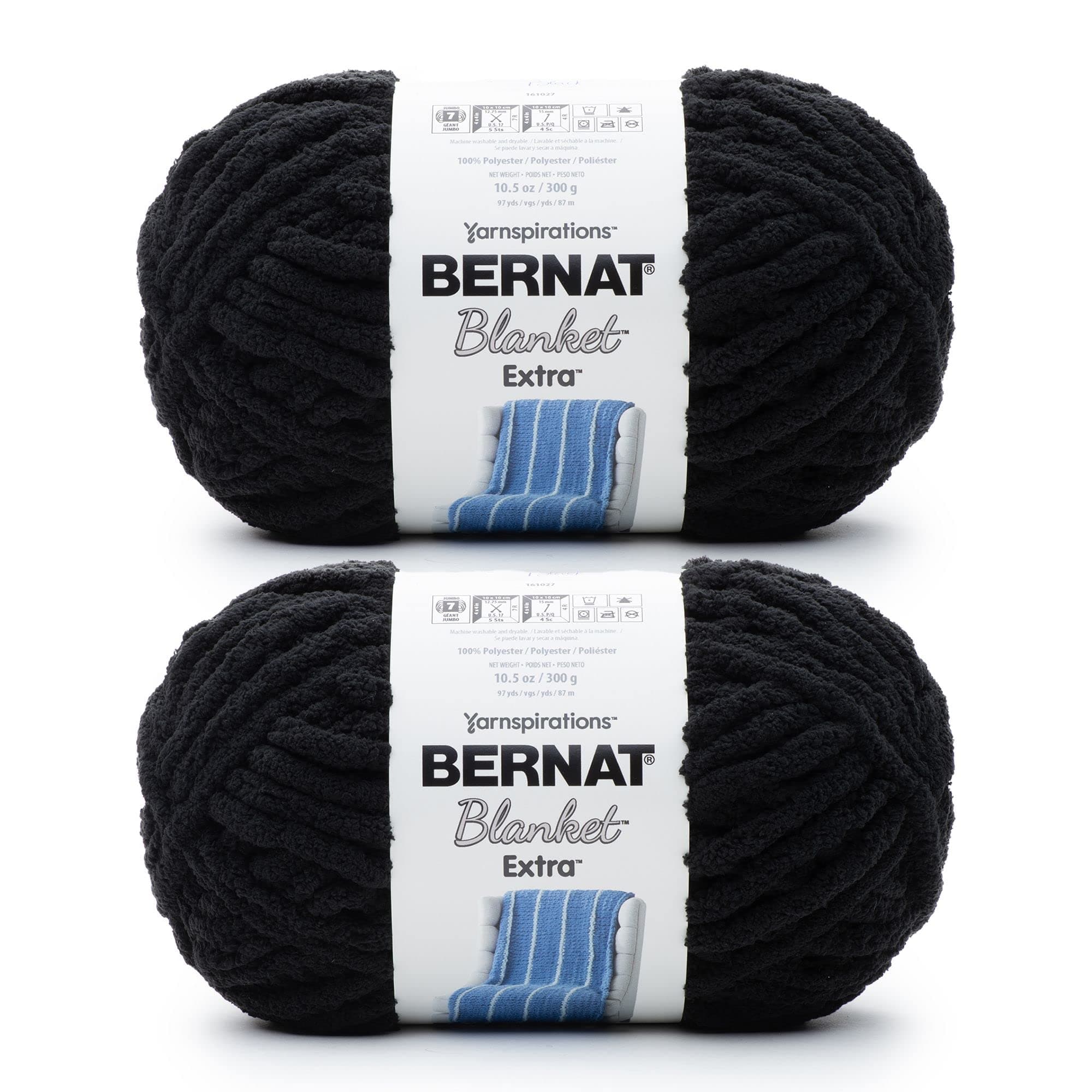 Bernat Yarn, Polyester, Black