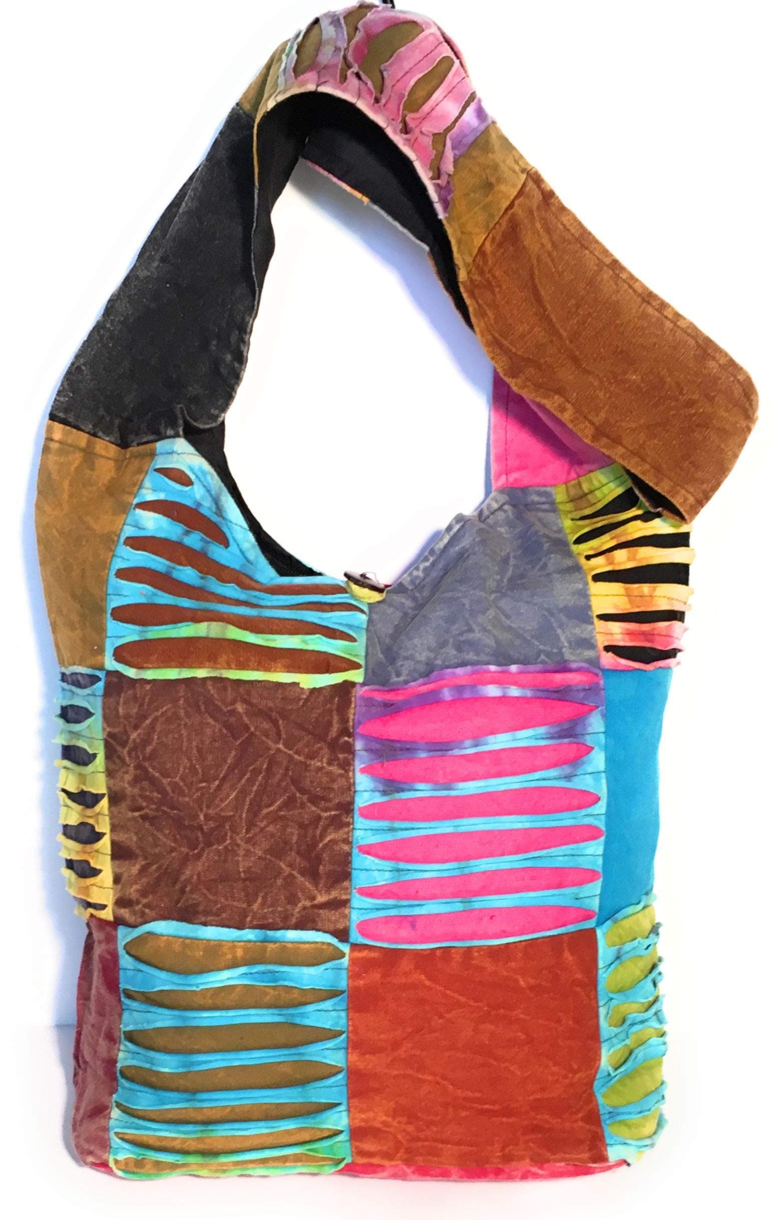 Original CollectionsBohemian Crossbody Shoulder Razor Cut Purse Sling Shoulder Hippie Handbag Large