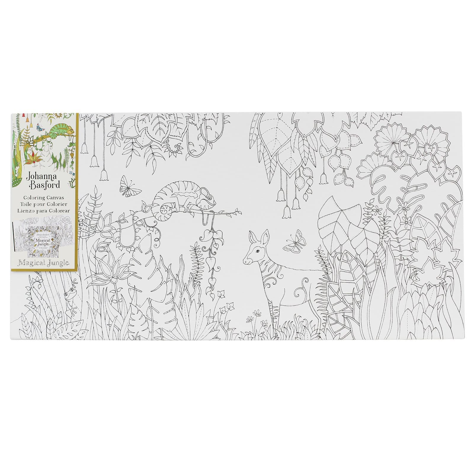 Art Alternatives Johanna Basford Coloring Canvas, Magical Jungle Landscape