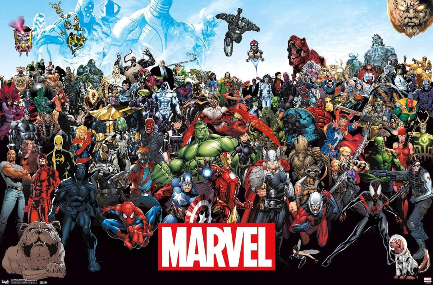 Marvel Comics The Lineup Wall Poster 22.375" x 34" for Playroom