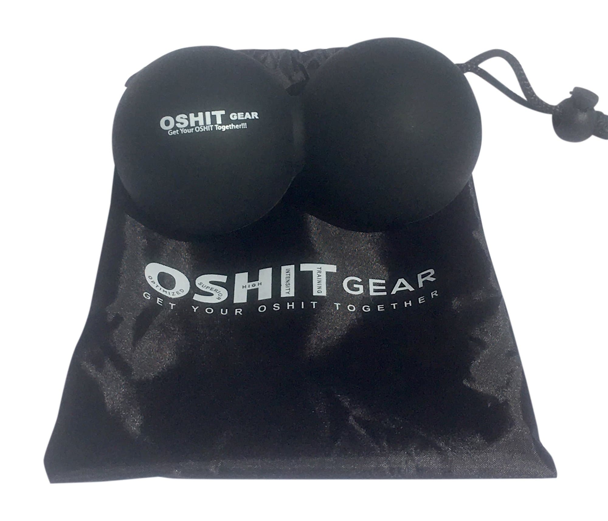 OSHIT GEAR Double Lacrosse Peanut Massage Ball Ideal for Mobility Work and Myofascial & Trigger Point Release- Comes with Free Carrying Case for a Limited Time