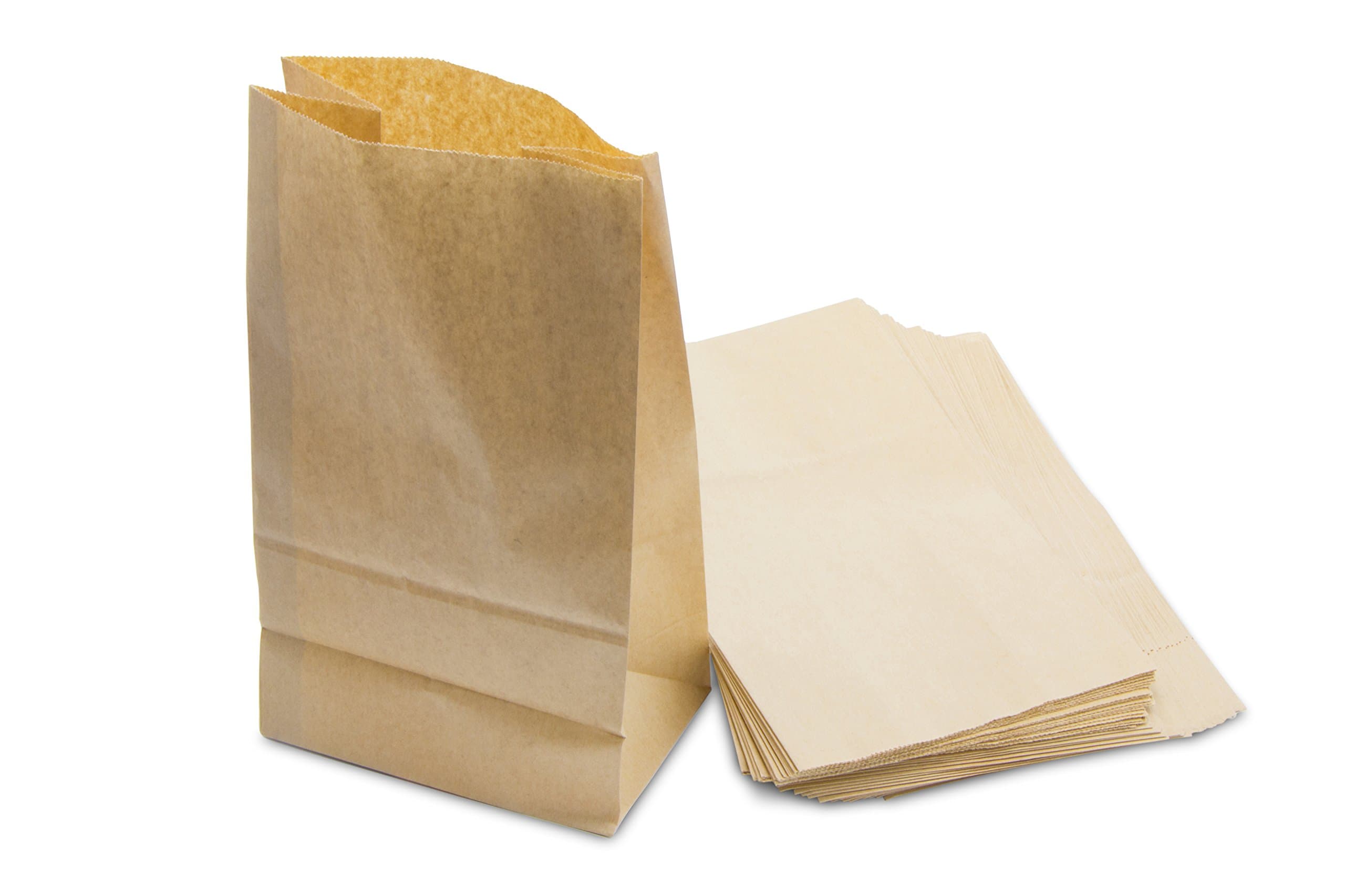 Homepal Super-Strong Paper Bags: Best 4"x6"x12" Eco-friendly Natural Brown Kraft Bags | Hold Up To 10 Pound | For Lunch, Sandwich or Food Storage (100pcs)