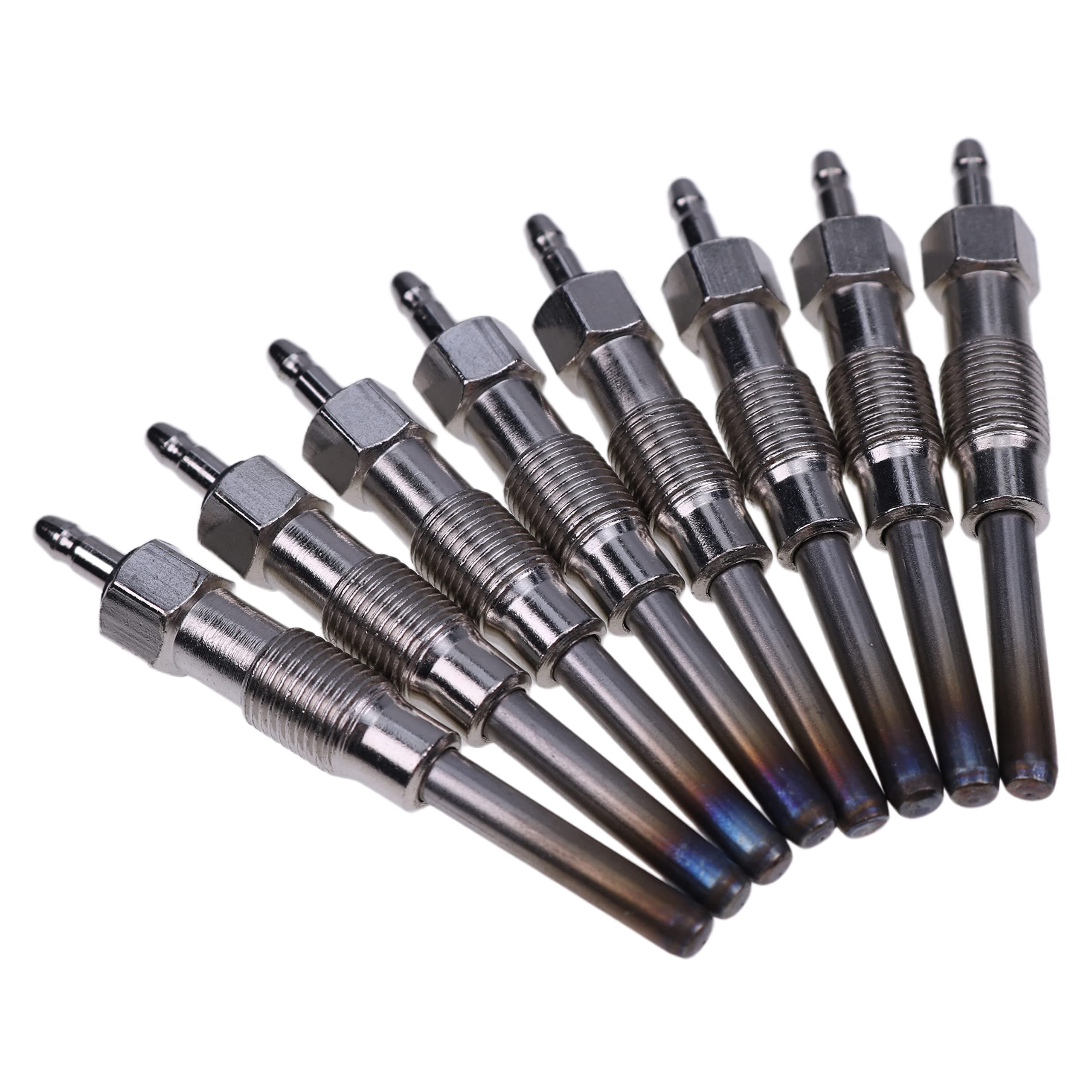 JEENDA Glow Plugs 5614017 Compatible with Hummer HMMWV Avenger M998 M1035 M1037 6.5L 6.2L Diesel Engines 8 PCS