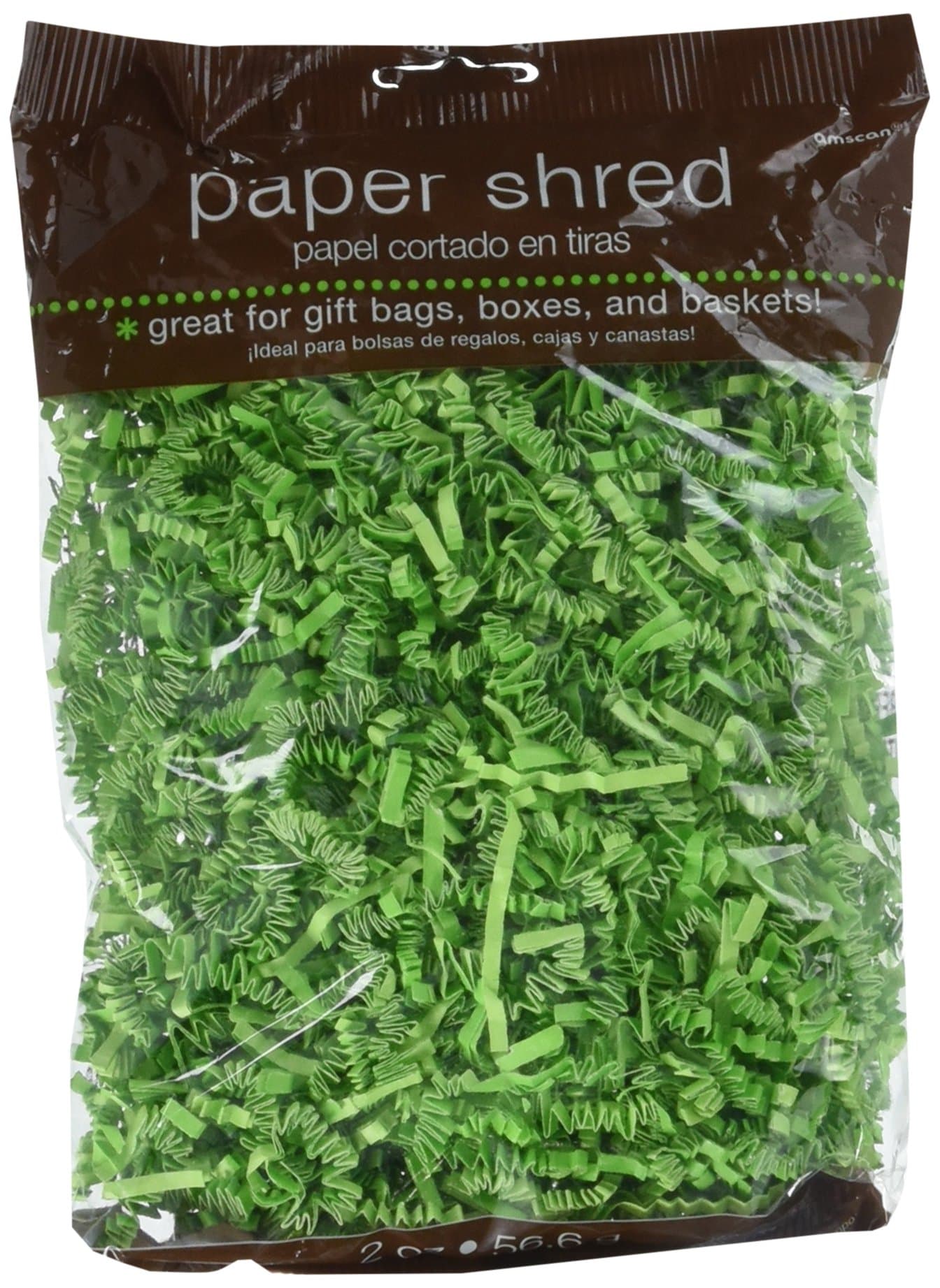 Amscan Paper Shred, 2 Ounce (Pack of 1), Lime
