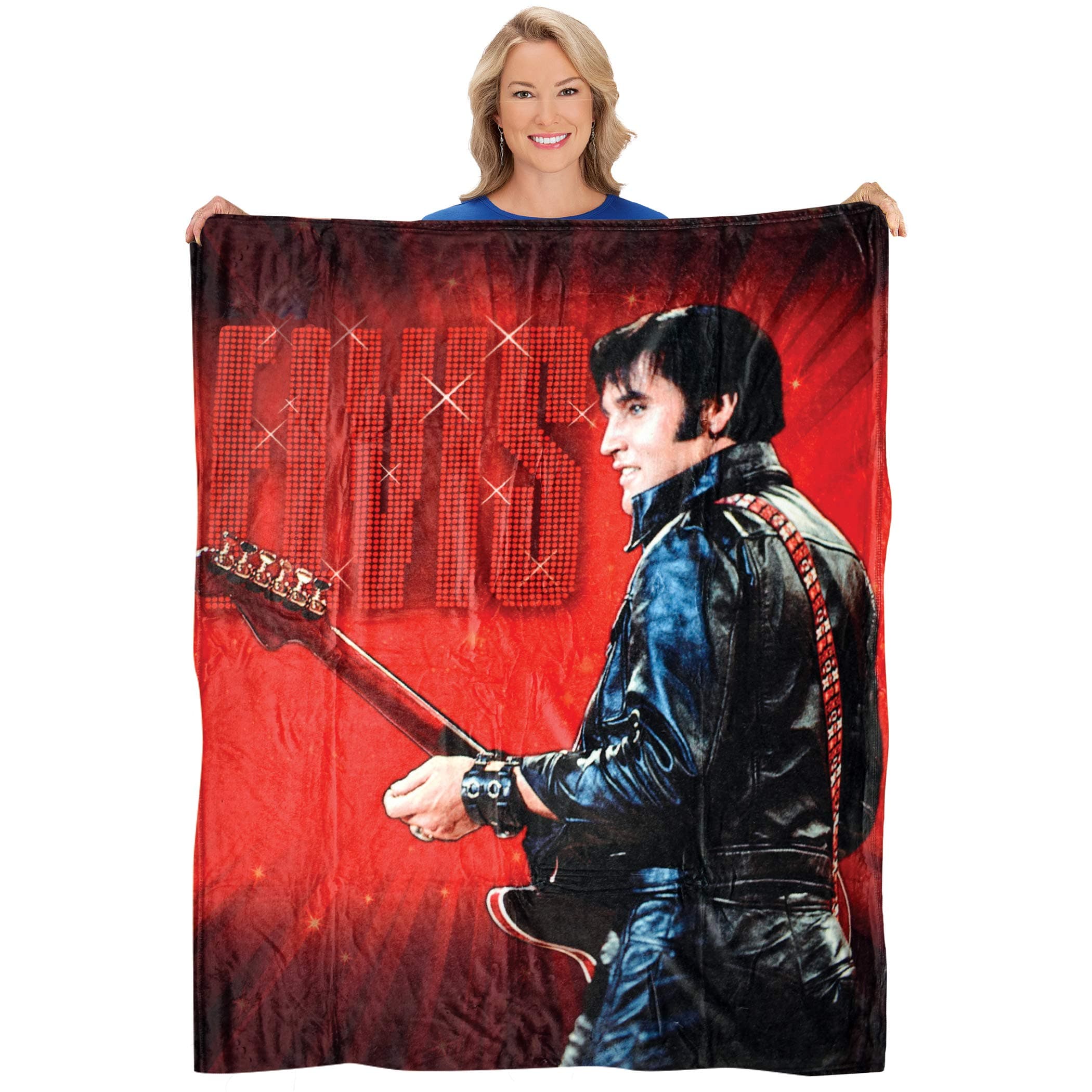Elvis Presley 1968 Comeback Special Fleece Throw Blanket - Super Soft Coral Fleece - 50" x 60" - Luxurious Comfort and Generous Size to Cozy Up with The King